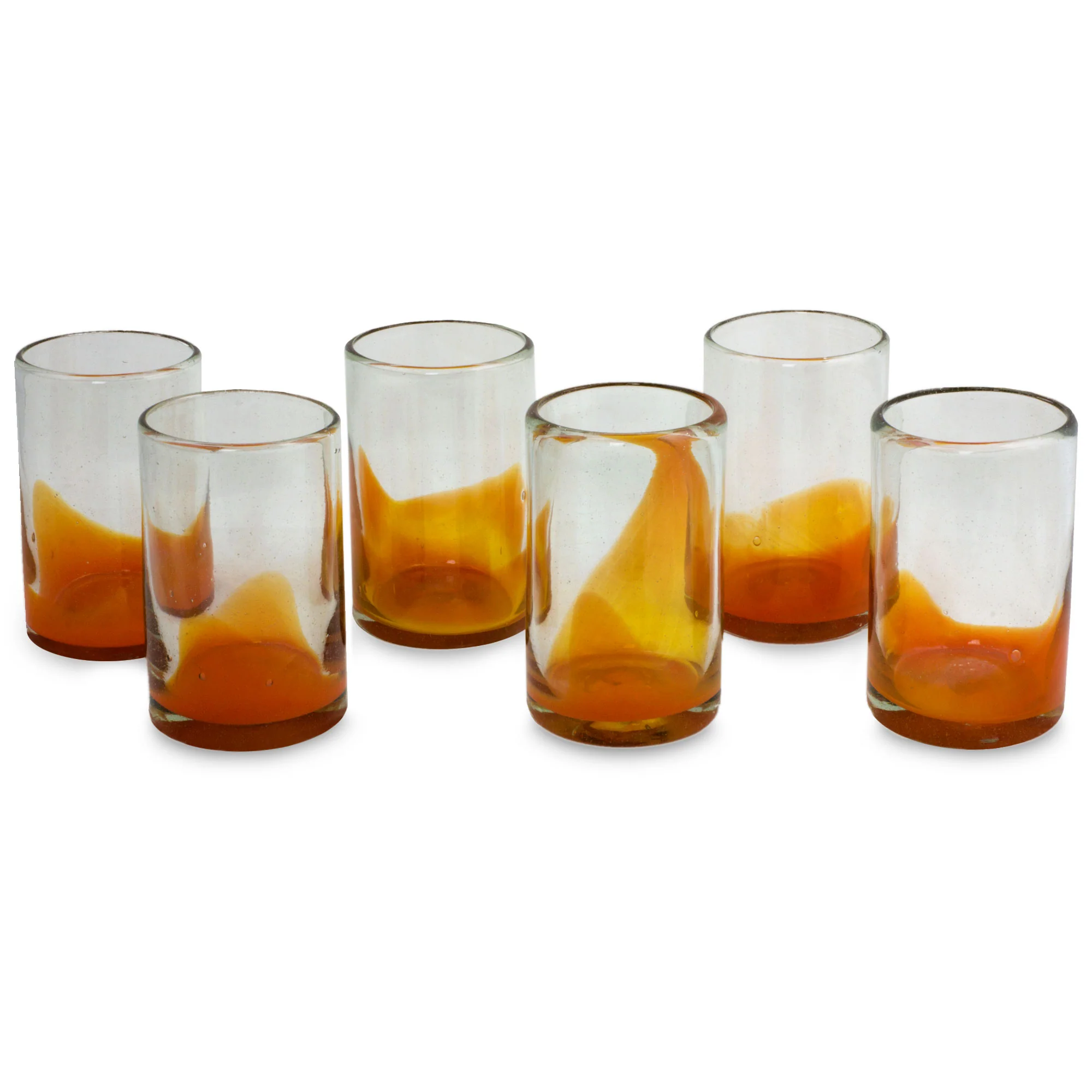 Orange Splash Handblown Orange Glass - Image 3