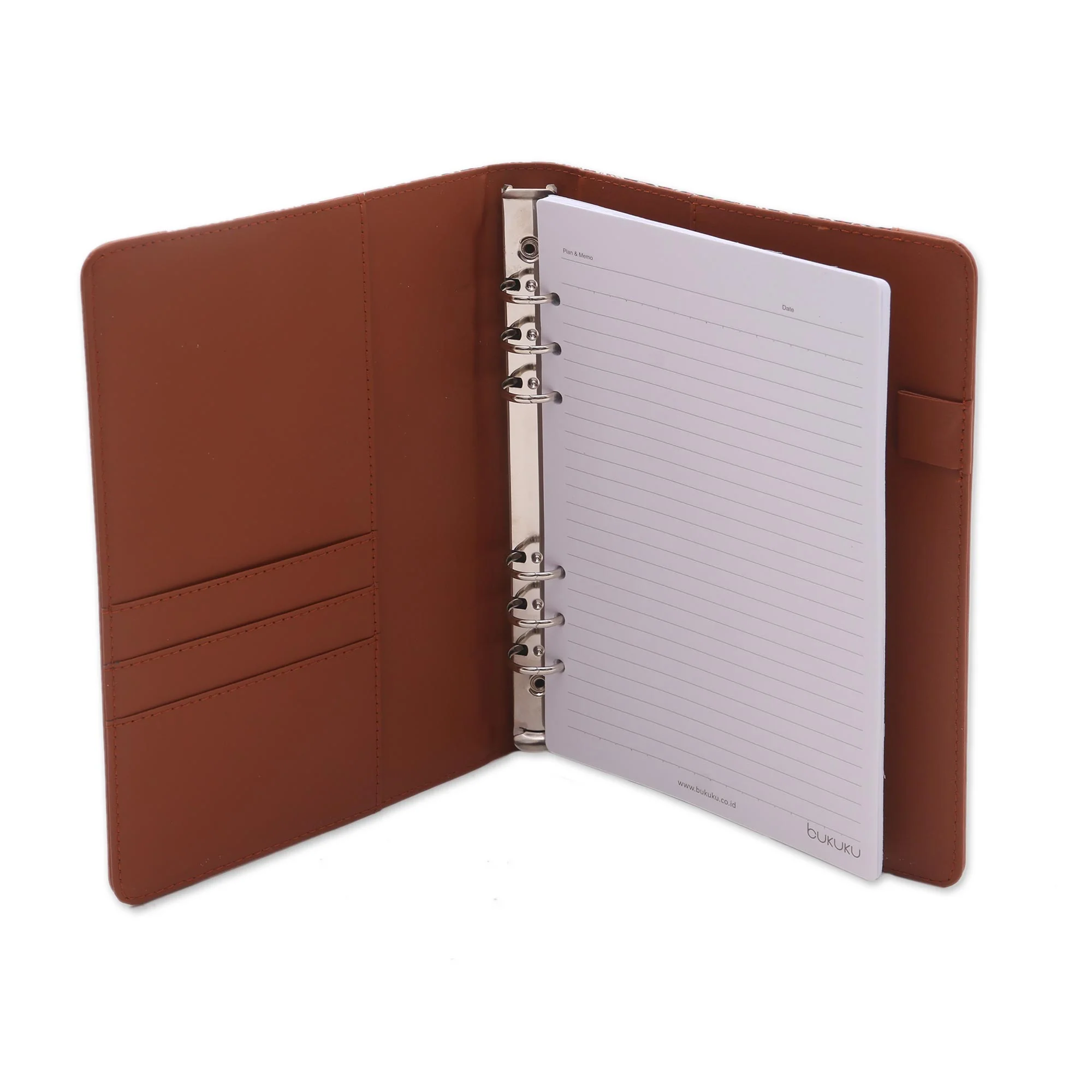 Orderly Garden Faux Leather and Cotton Diamond and Circle Motif Planner - Image 5