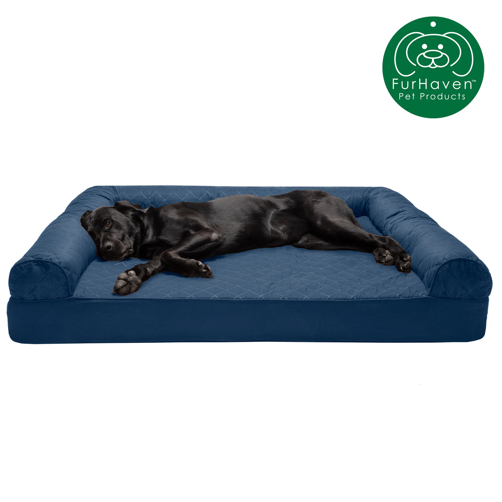 Orthopedic Quilted Sofa-Style Couch Pet Bed - Image 17