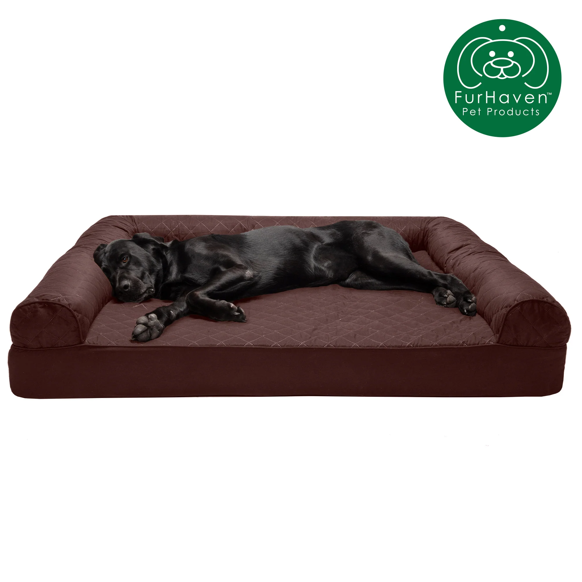 Orthopedic Quilted Sofa-Style Couch Pet Bed - Image 7