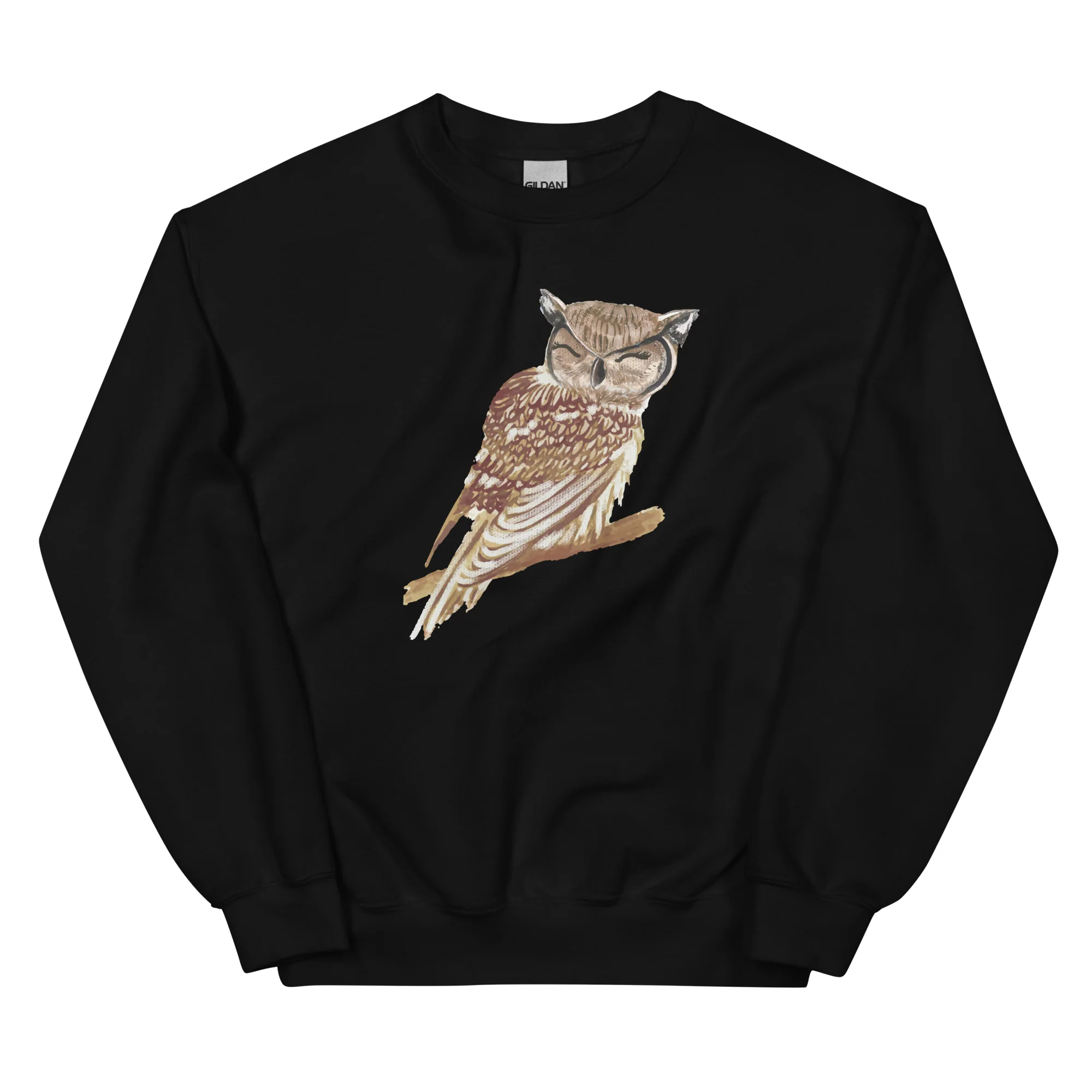 Owl on a Branch Crewneck Sweatshirt - Image 3