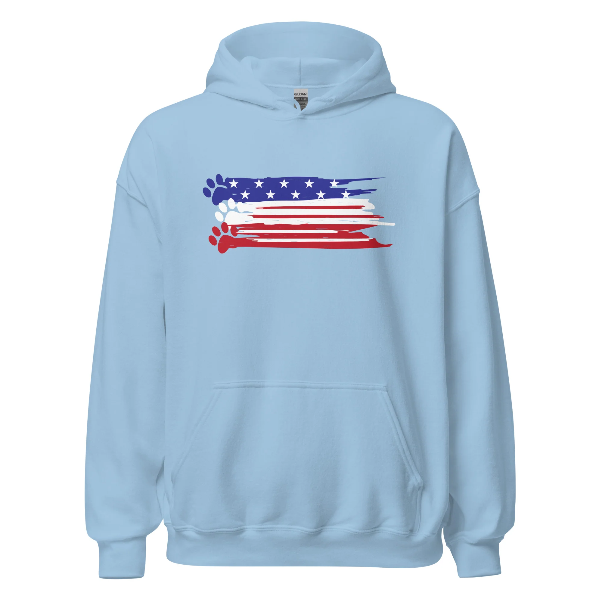 Painted Flag Paw Prints Hoodie - Image 5
