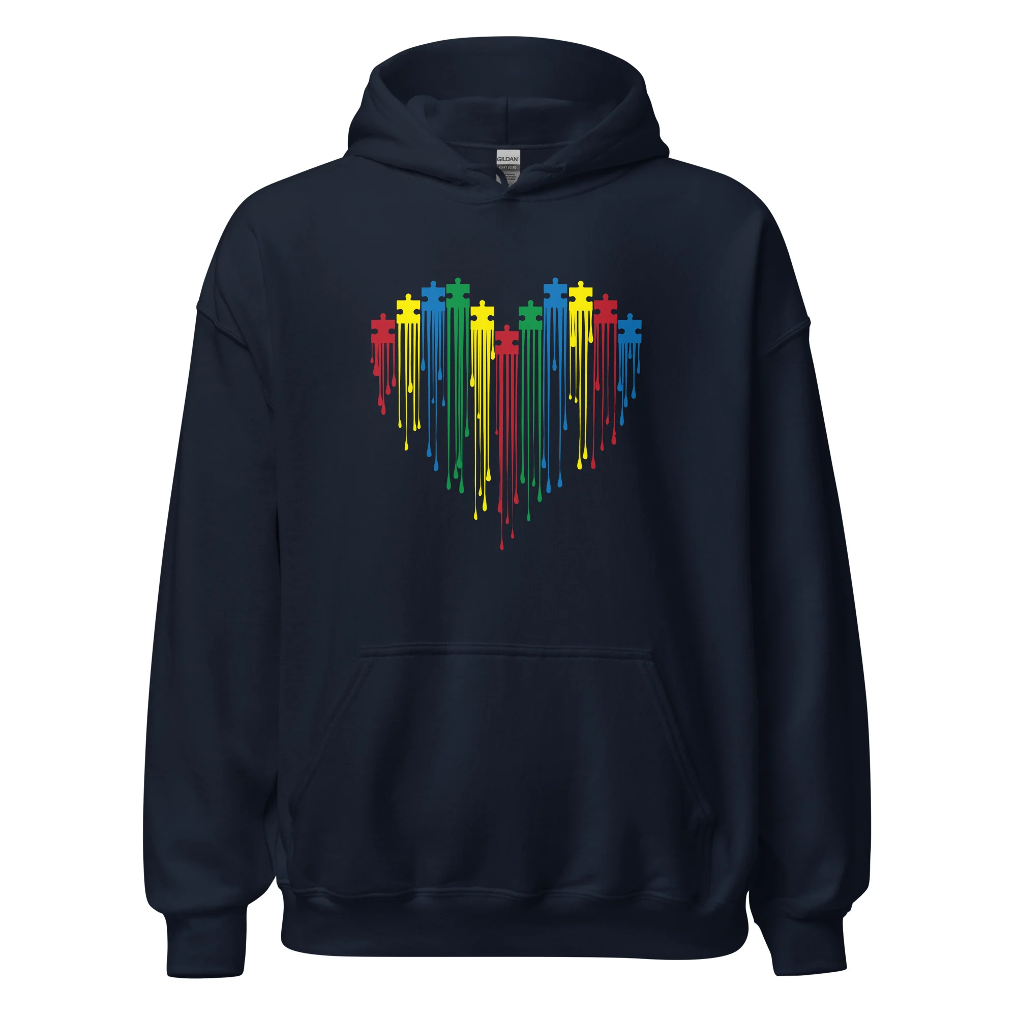 Painted Heart for Autism Hoodie - Image 2