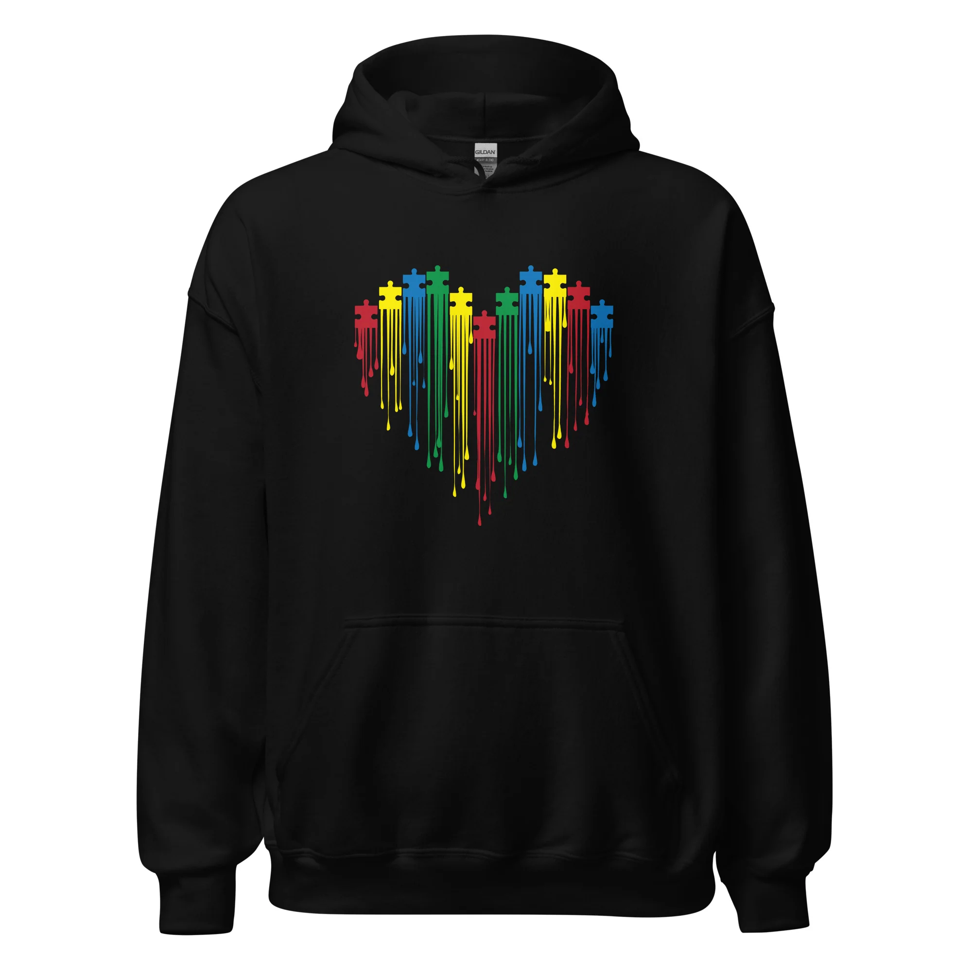 Painted Heart for Autism Hoodie - Image 4