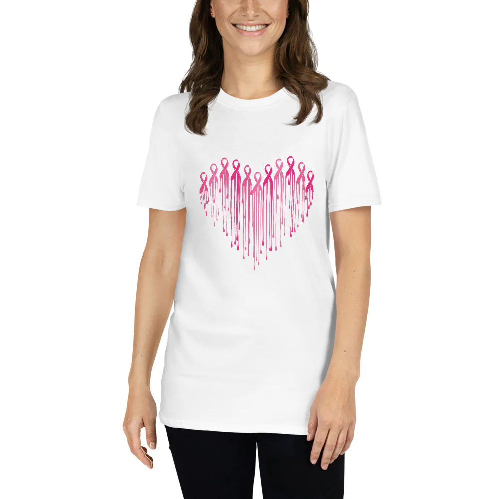 Painted Heart of Pink Ribbons T-Shirt - Image 2