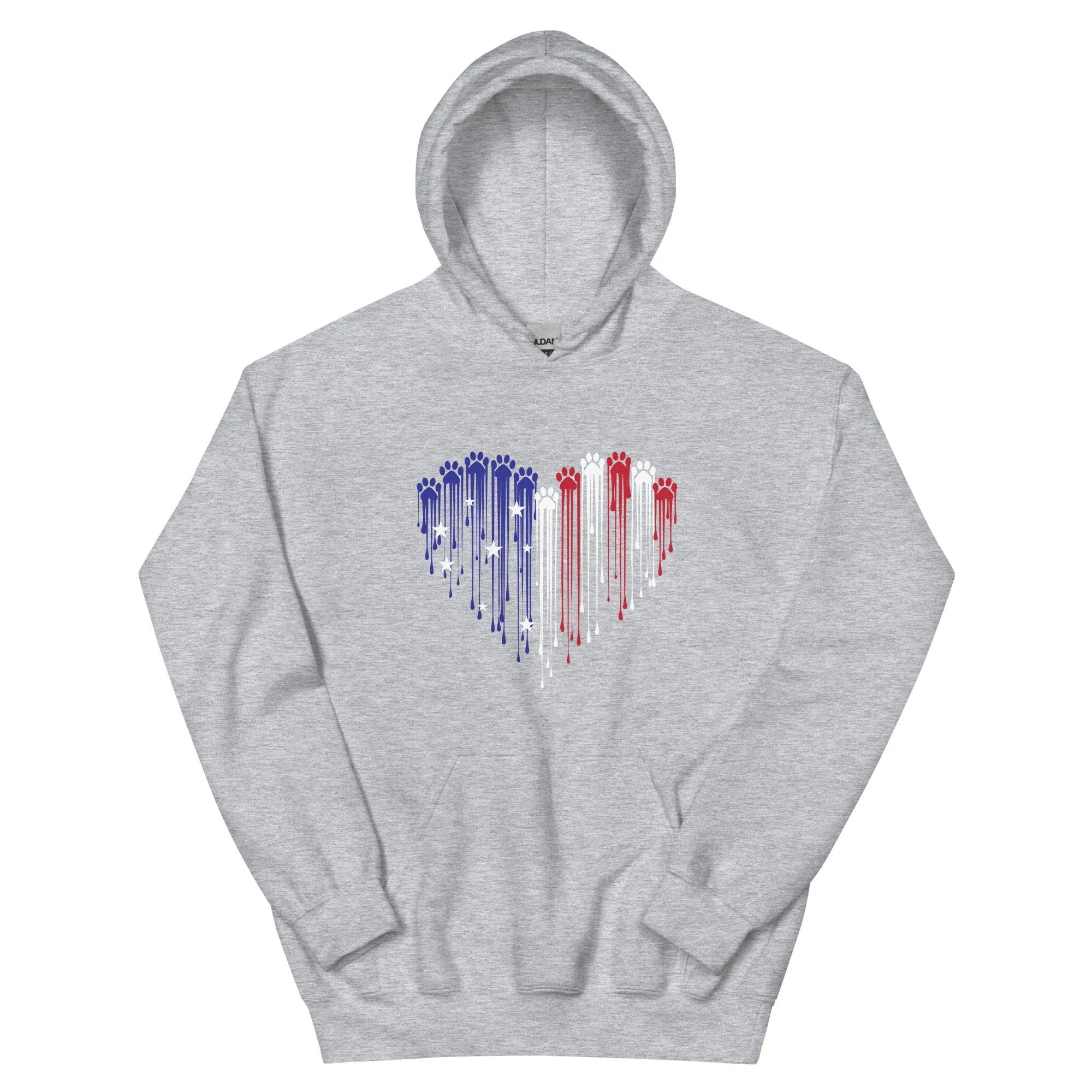 Painted Paws American Heart Flag Hoodie - Image 2