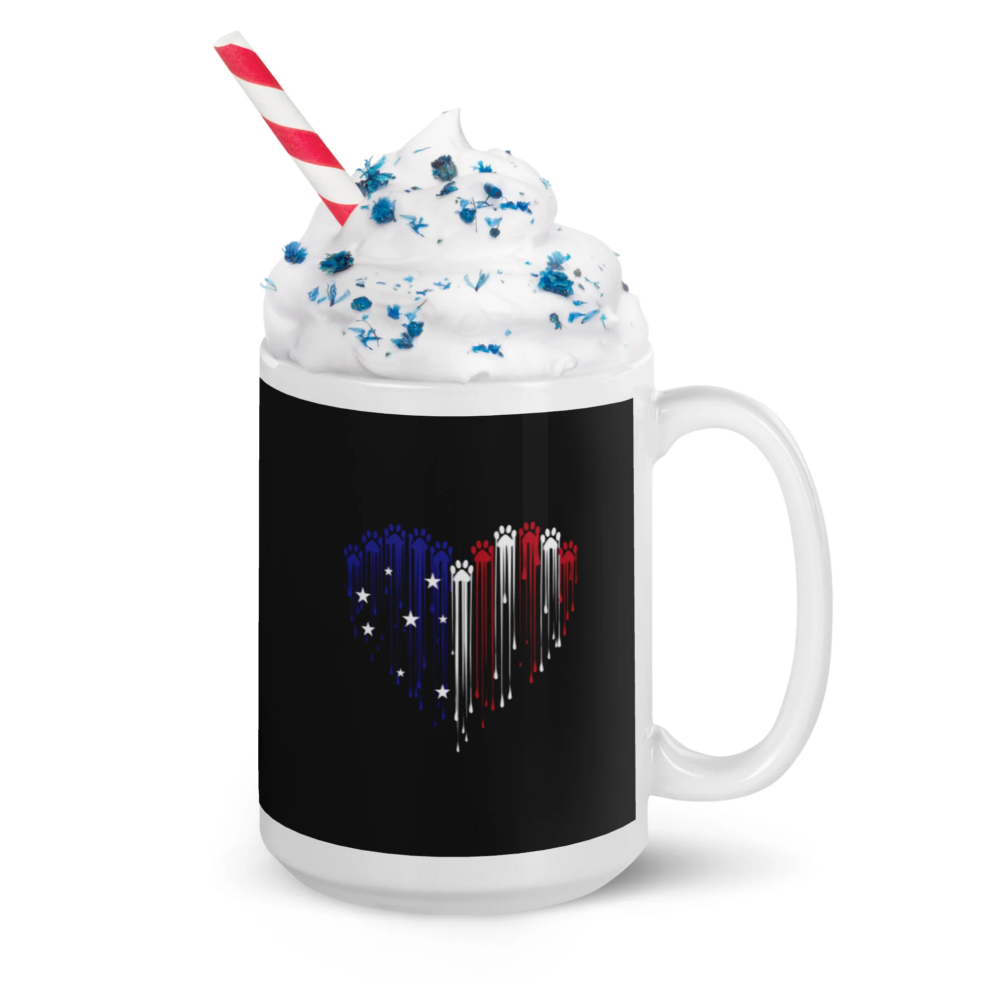 Painted Paws American Heart Flag Mug - Image 2