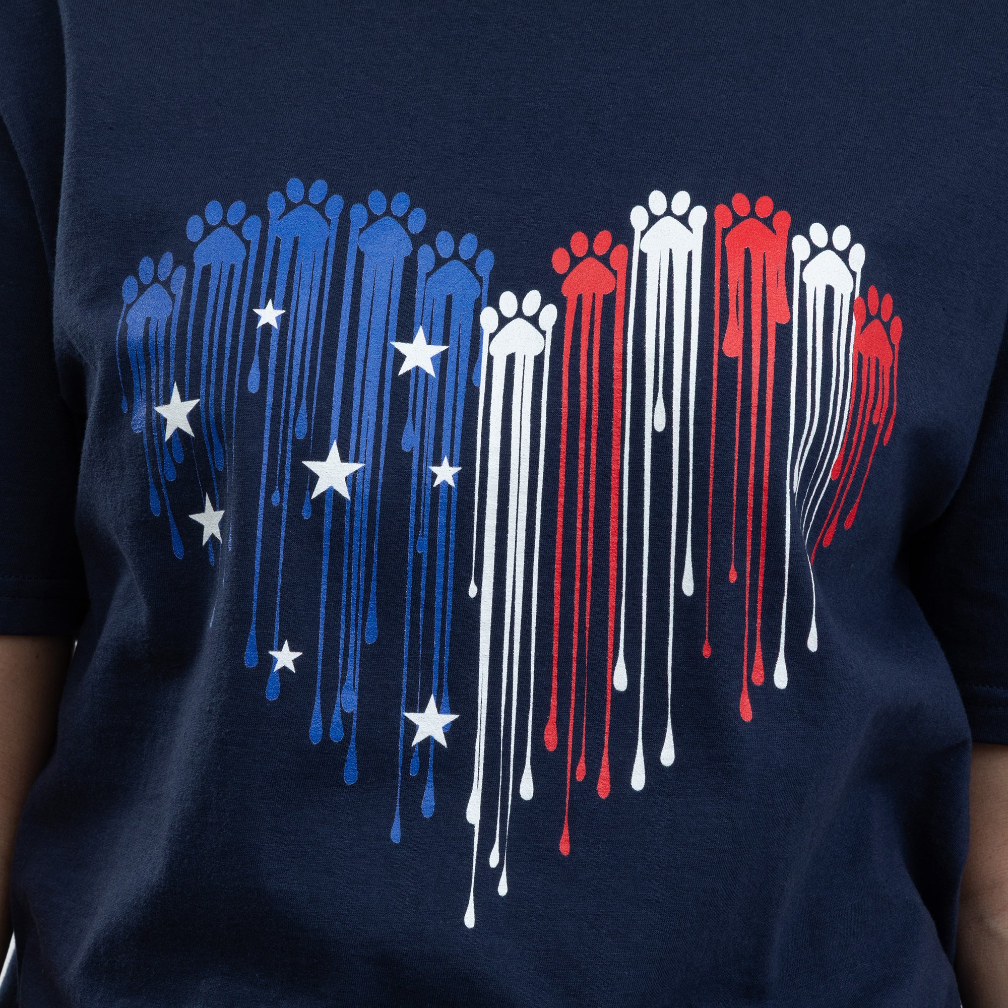 Painted Paws American Heart Flag T-Shirt - Image 6