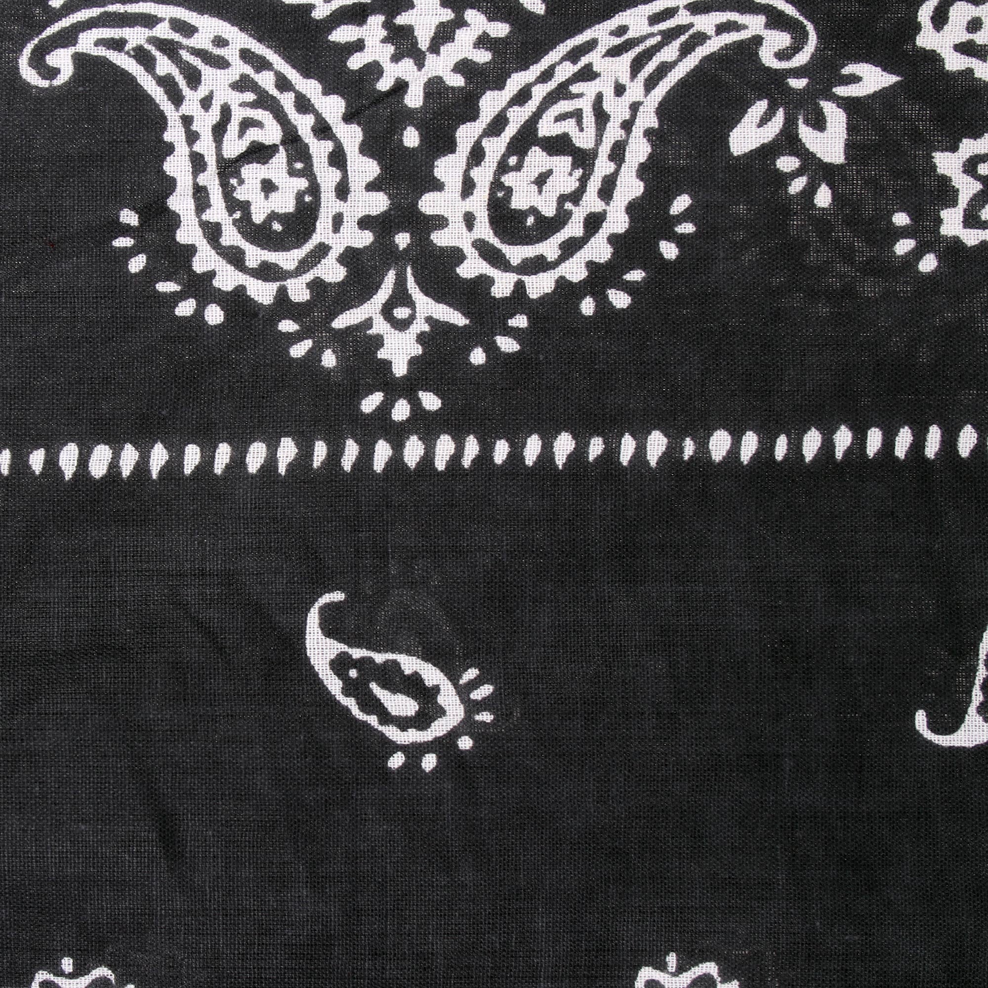 Paisley Charcoal Paisley Print Cotton Shawl in Charcoal from India - Image 5