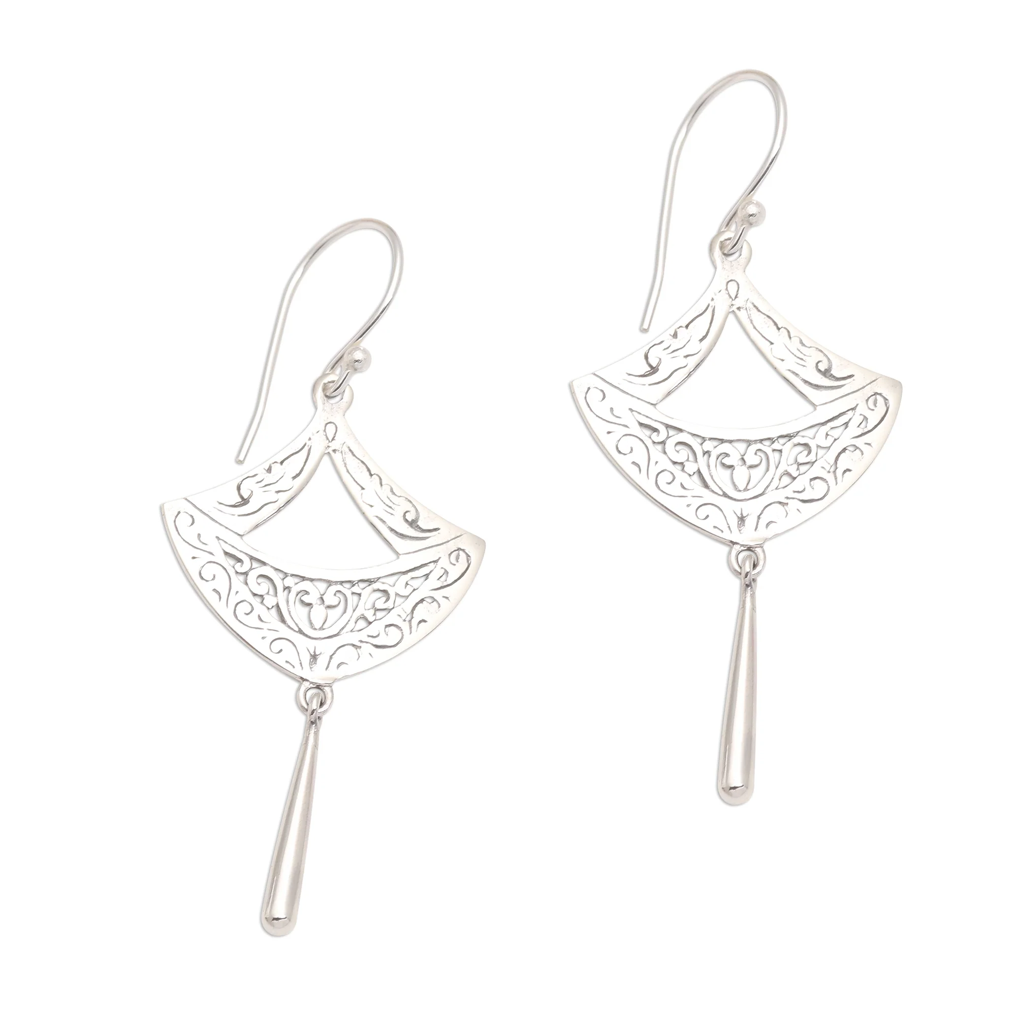 Paper Lanterns Sterling Silver Paper Lantern Dangle Earrings - Image 2