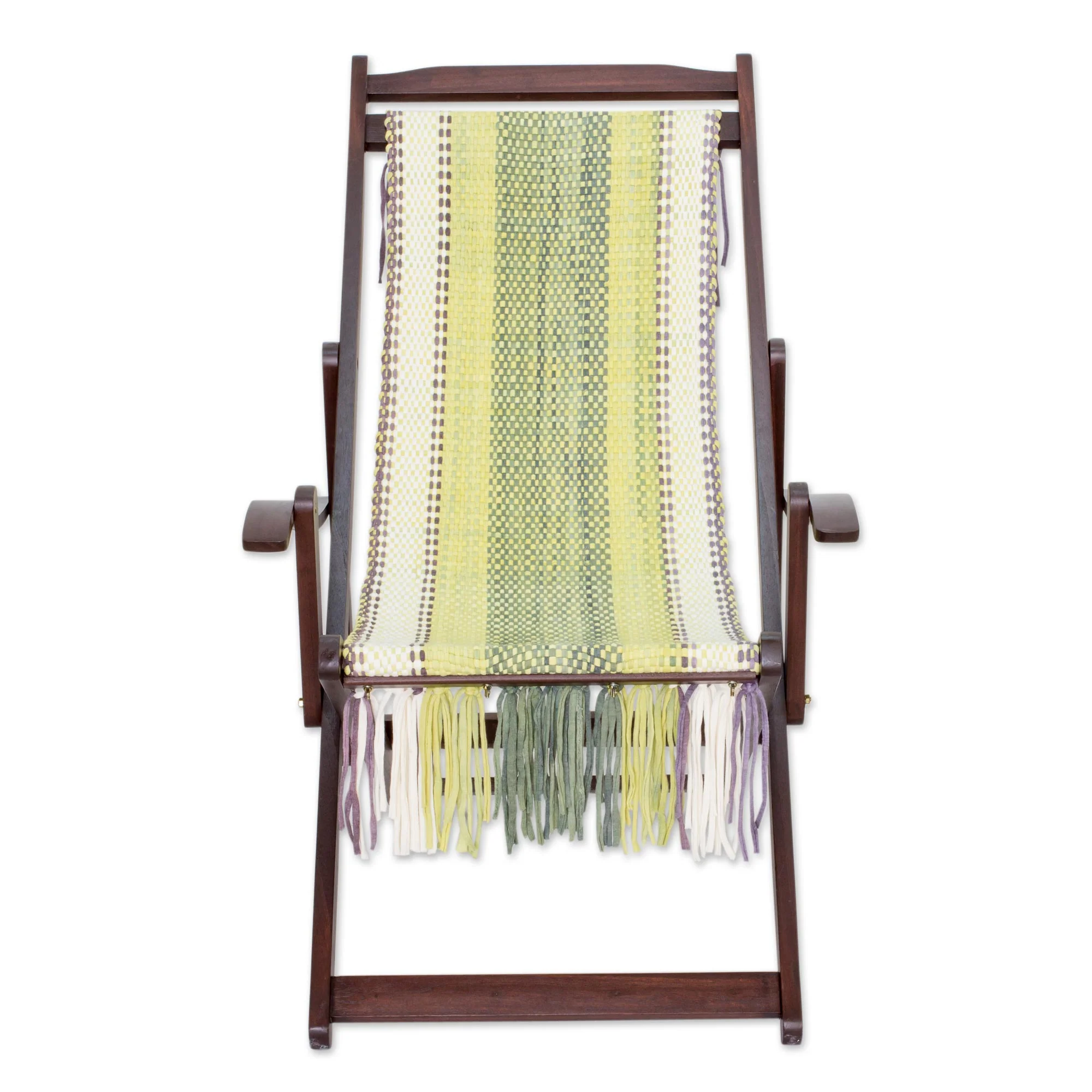 Paradise Fields Adjustable Wood Frame Recycled Cotton Blend Hammock Chair - Image 3
