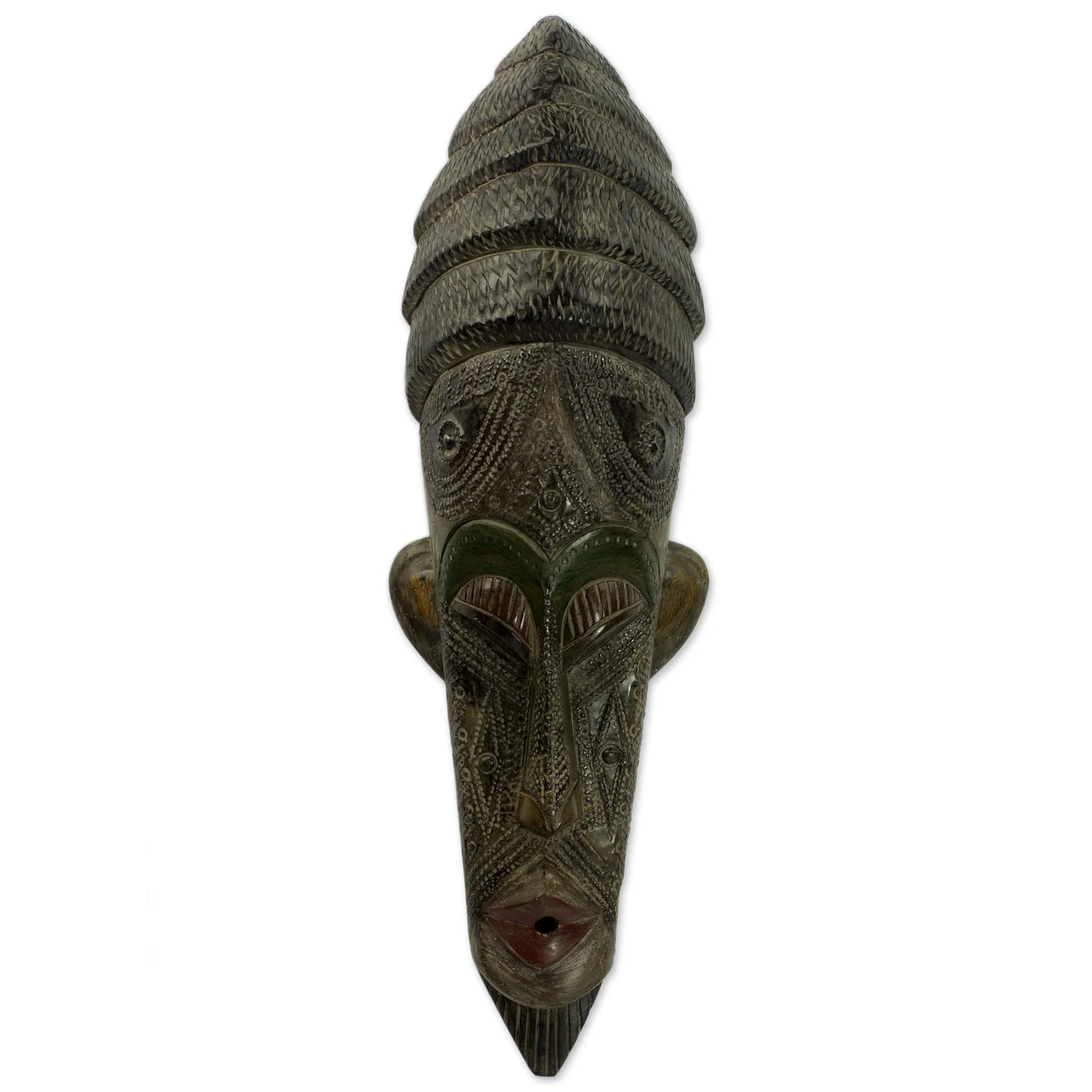 Passion Mask Ghana Wood Mask Hand Carved - Image 2