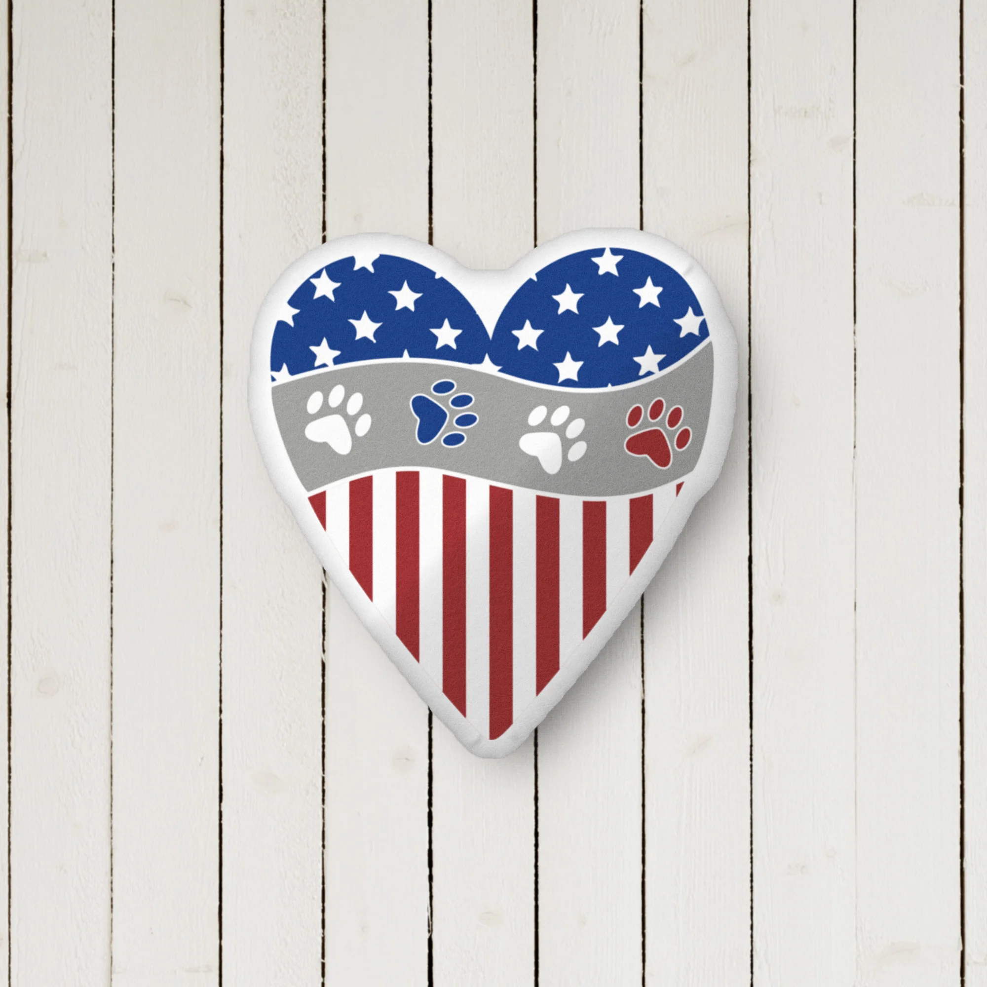 Patriotic Heart Pillow - Image 3
