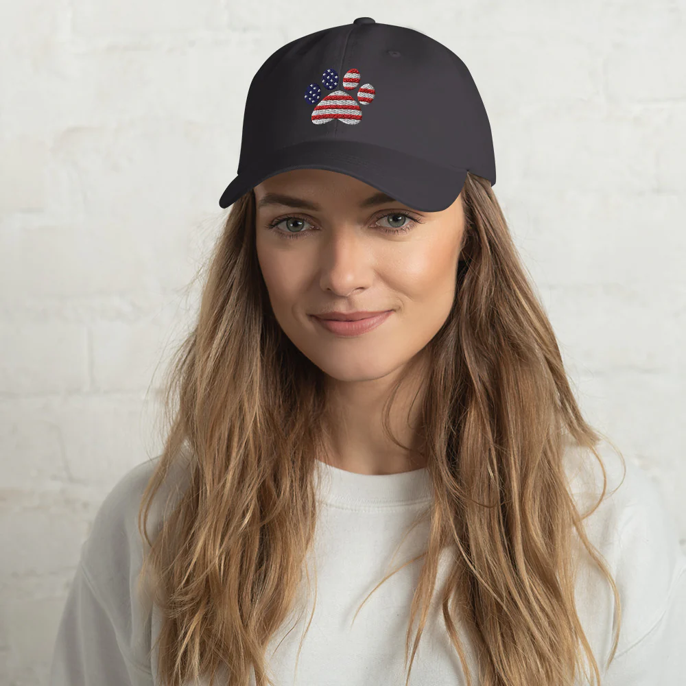 Patriotic Paw Print Baseball Hat - Image 7