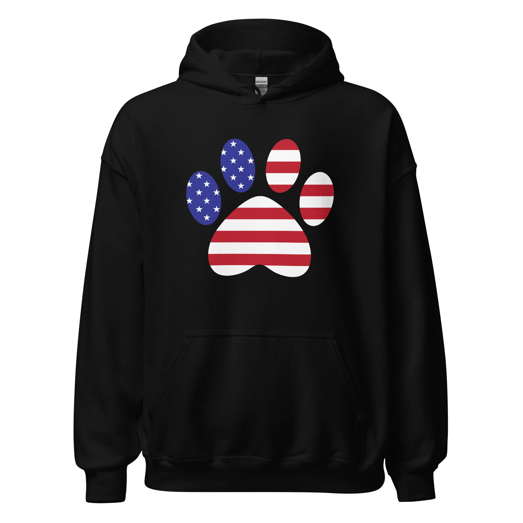 Patriotic Paw Print Hoodie - Image 2