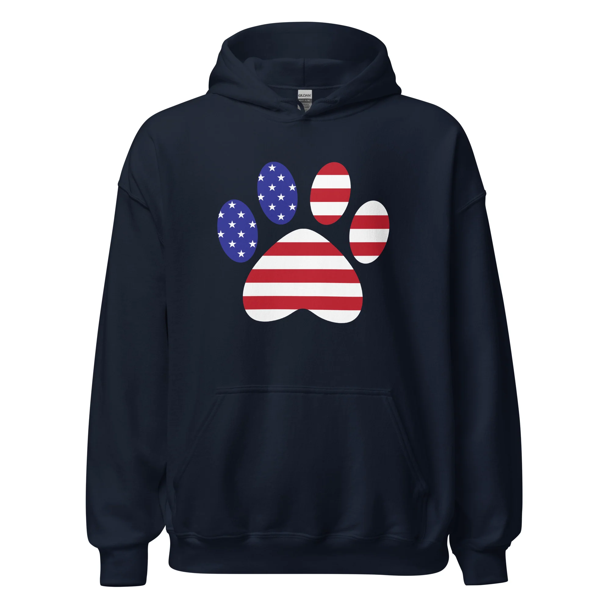 Patriotic Paw Print Hoodie - Image 3