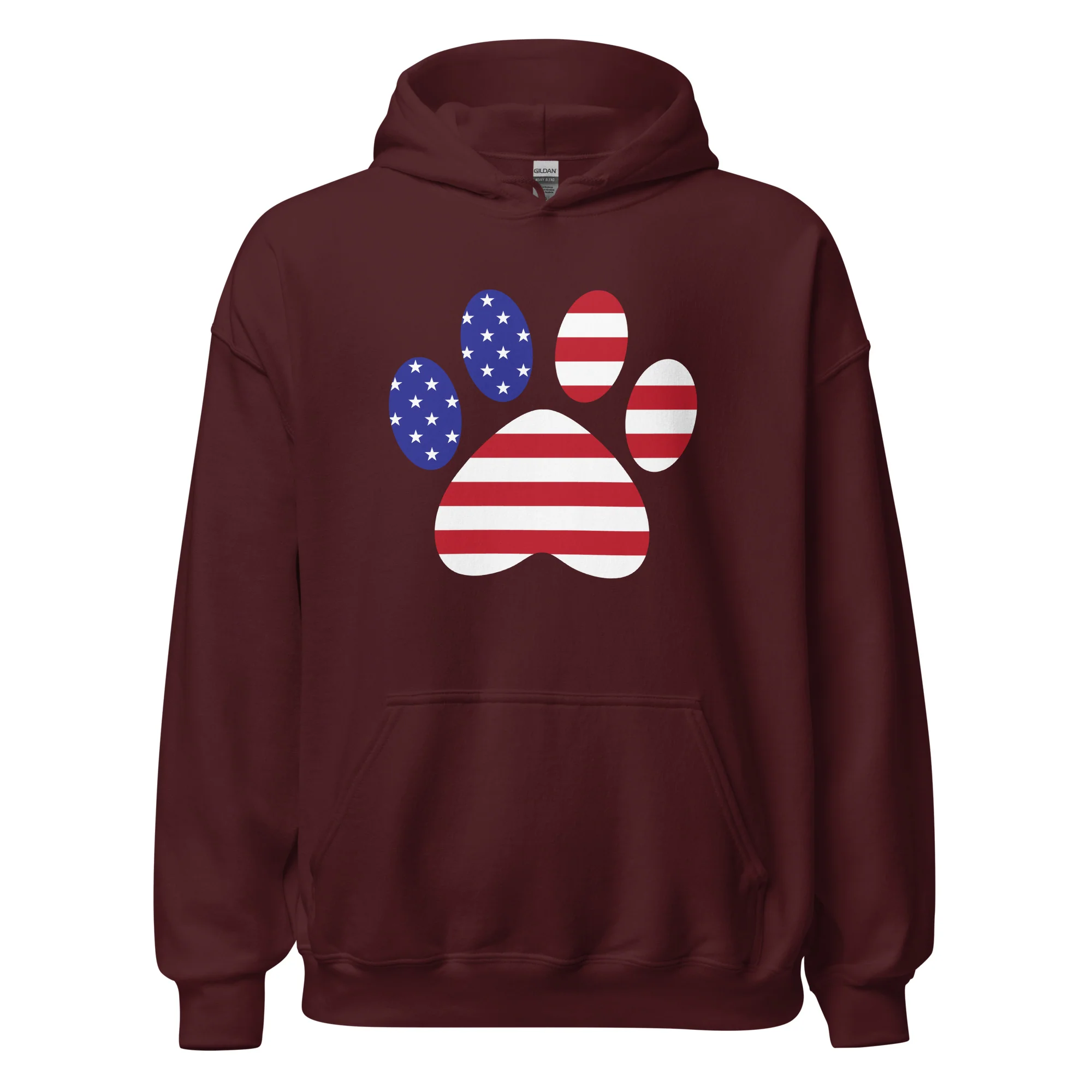 Patriotic Paw Print Hoodie - Image 4