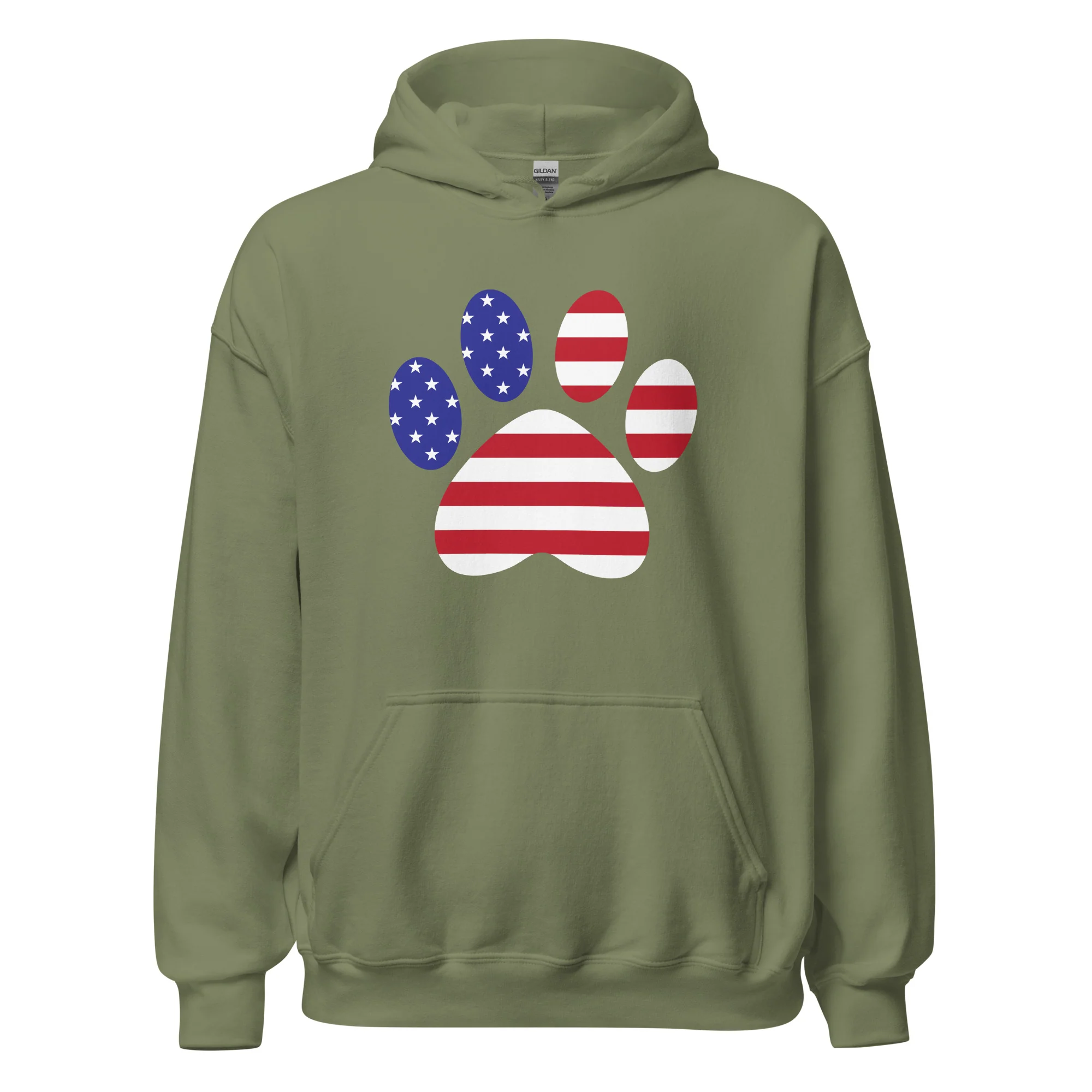 Patriotic Paw Print Hoodie - Image 6