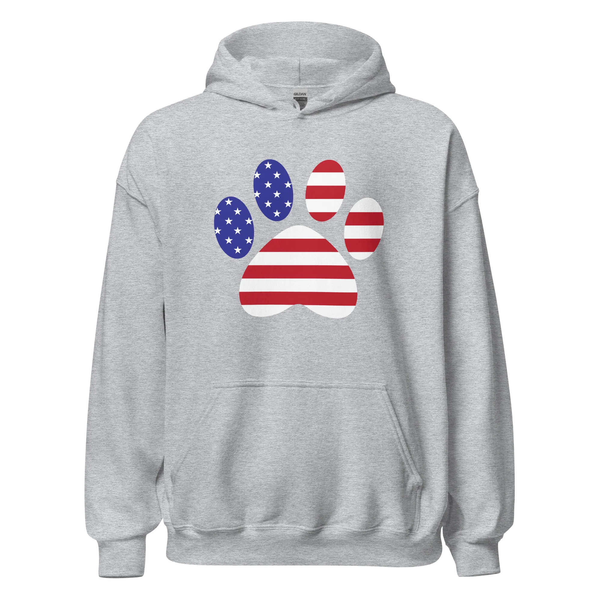 Patriotic Paw Print Hoodie - Image 7