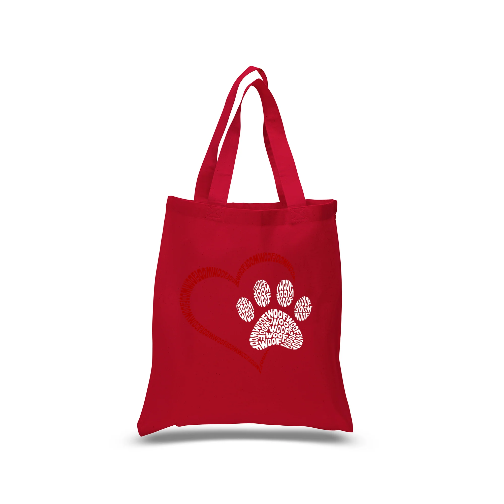 Paw Heart - Small Word Art Tote Bag - Image 2