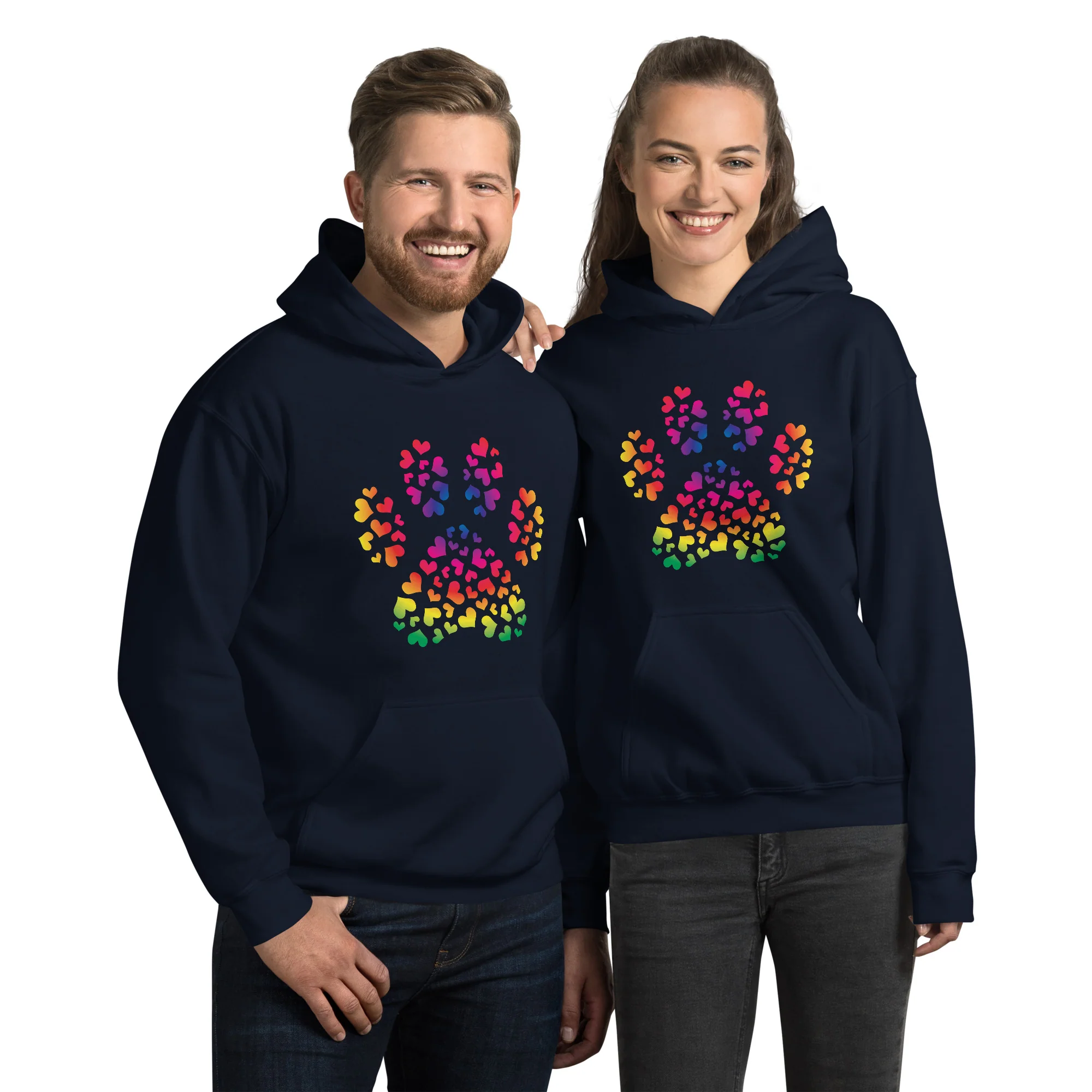 Paw of Hearts Rainbow Hoodie - Image 4