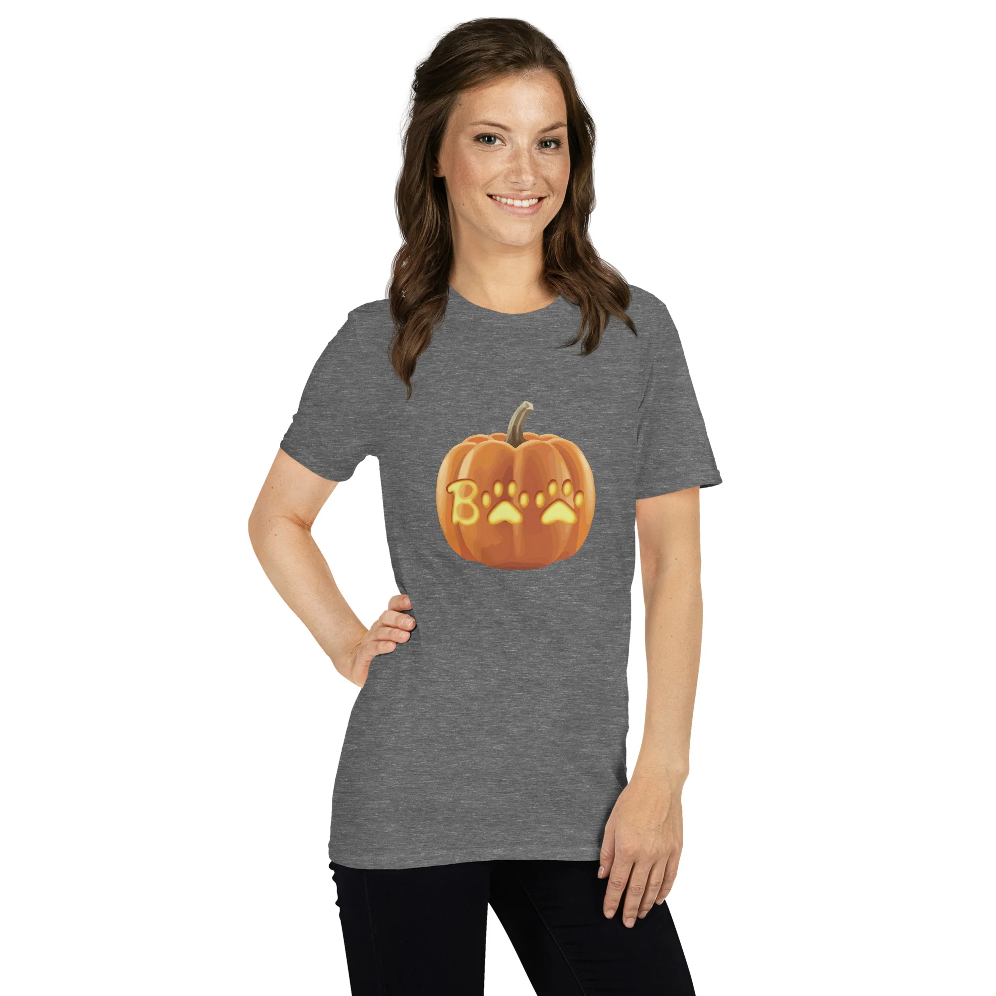 Paw Print Boo Pumpkin T-Shirt - Image 2