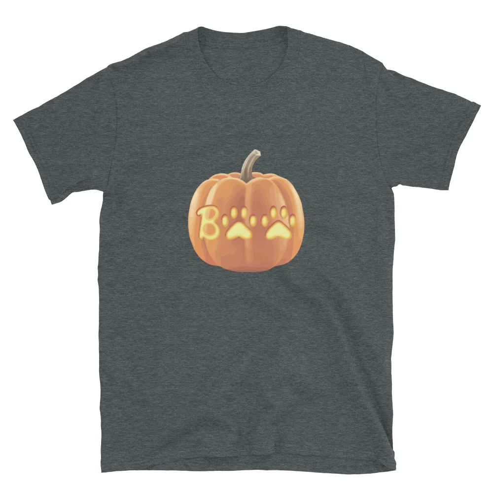 Paw Print Boo Pumpkin T-Shirt - Image 5