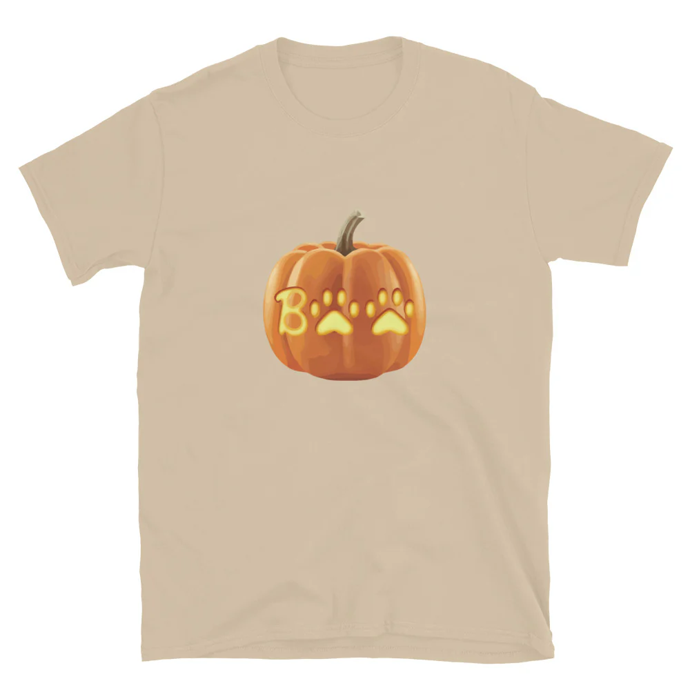 Paw Print Boo Pumpkin T-Shirt - Image 7