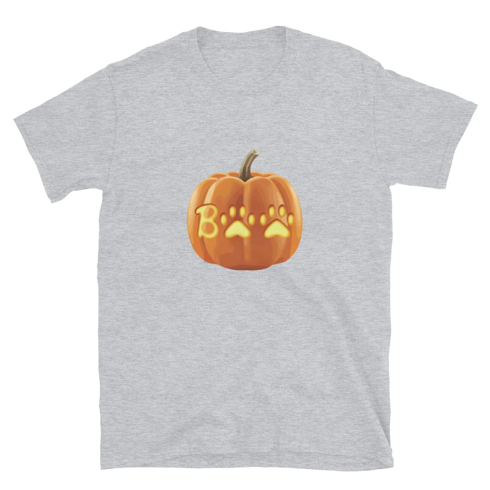 Paw Print Boo Pumpkin T-Shirt - Image 8