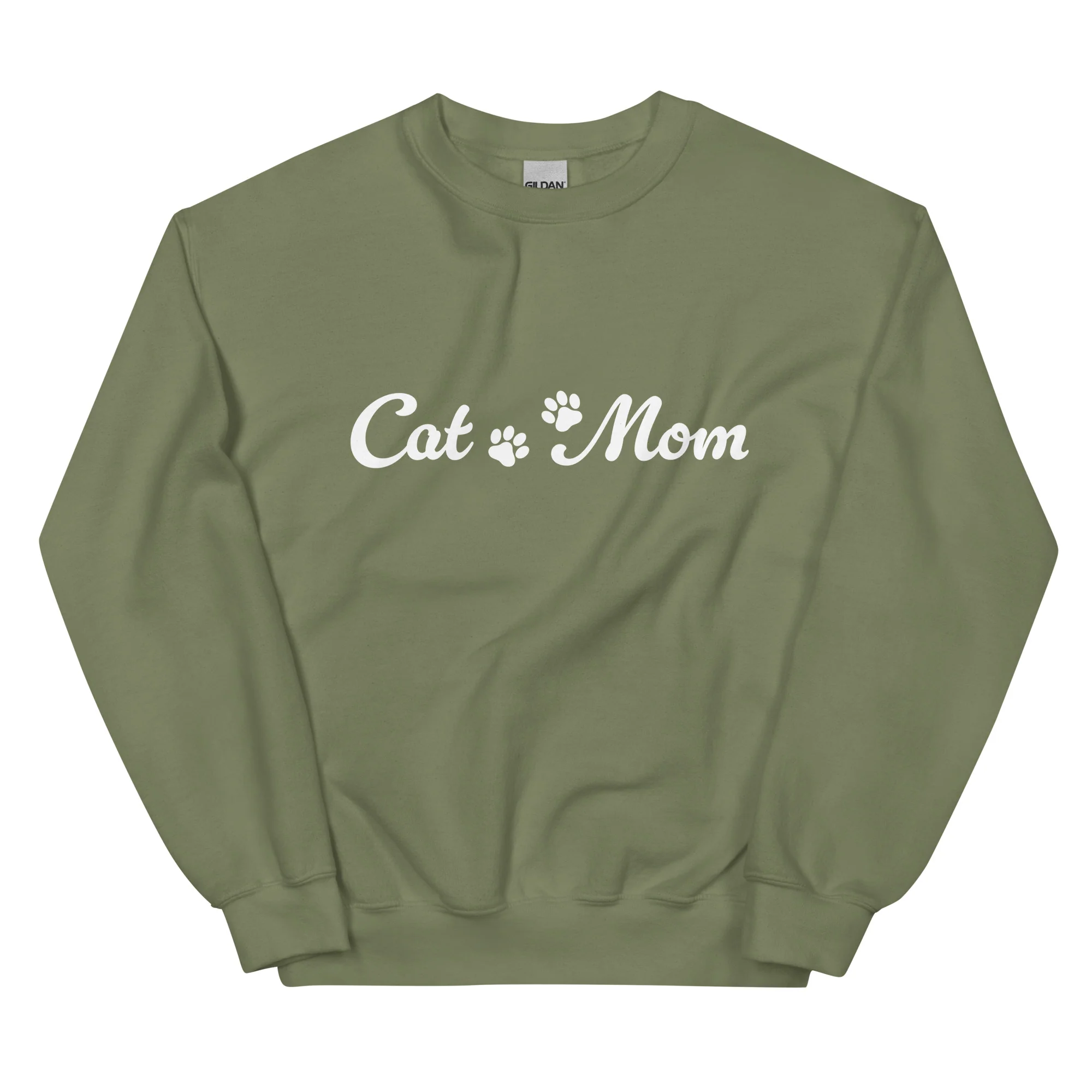 Paw Print Cat Mom Crewneck Sweatshirt - Image 10