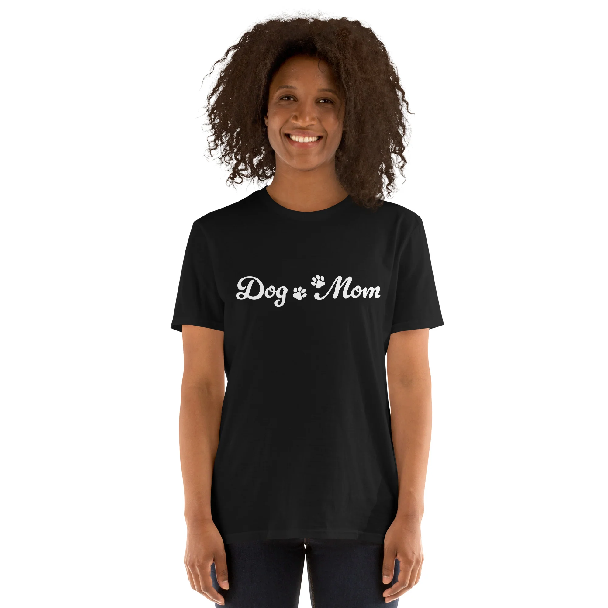 Paw Print Dog Mom T-Shirt - Image 2