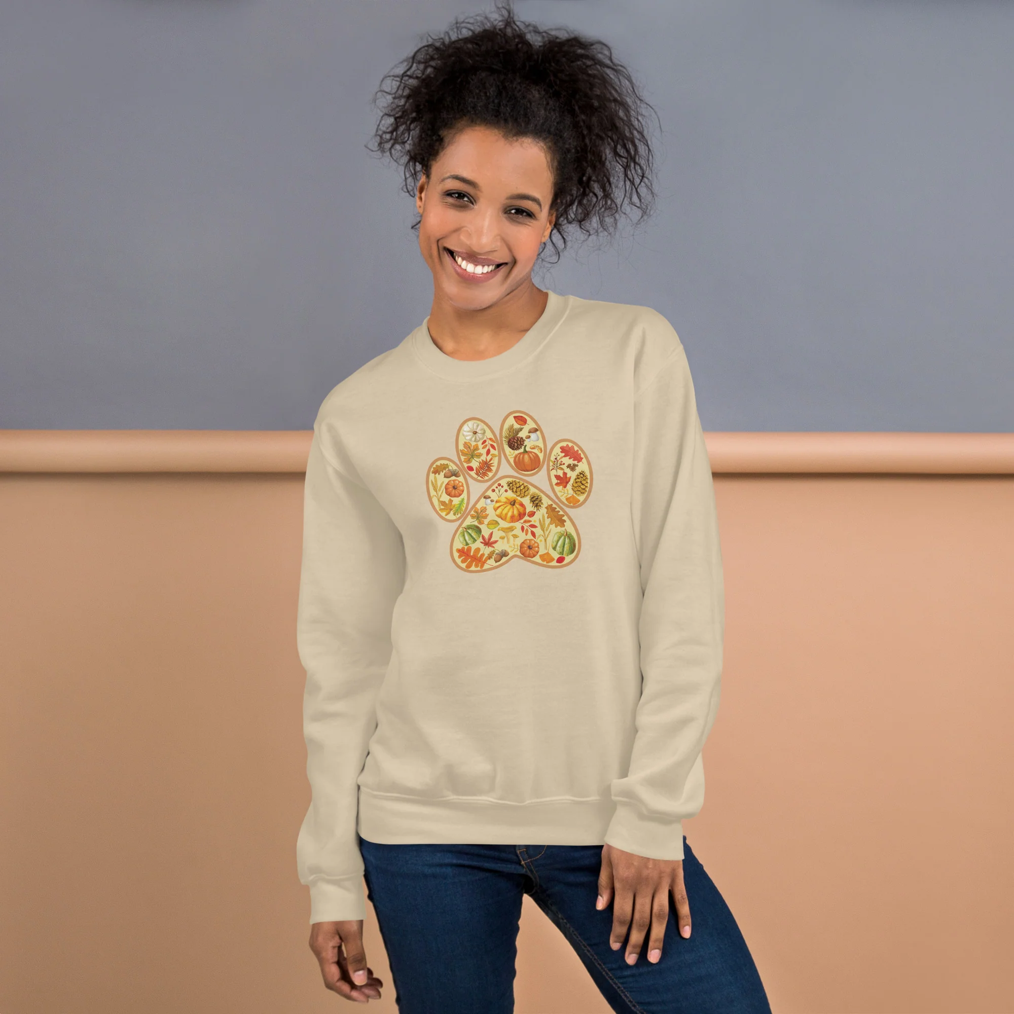 Paw Print of Autumn Crewneck Sweatshirt - Image 2