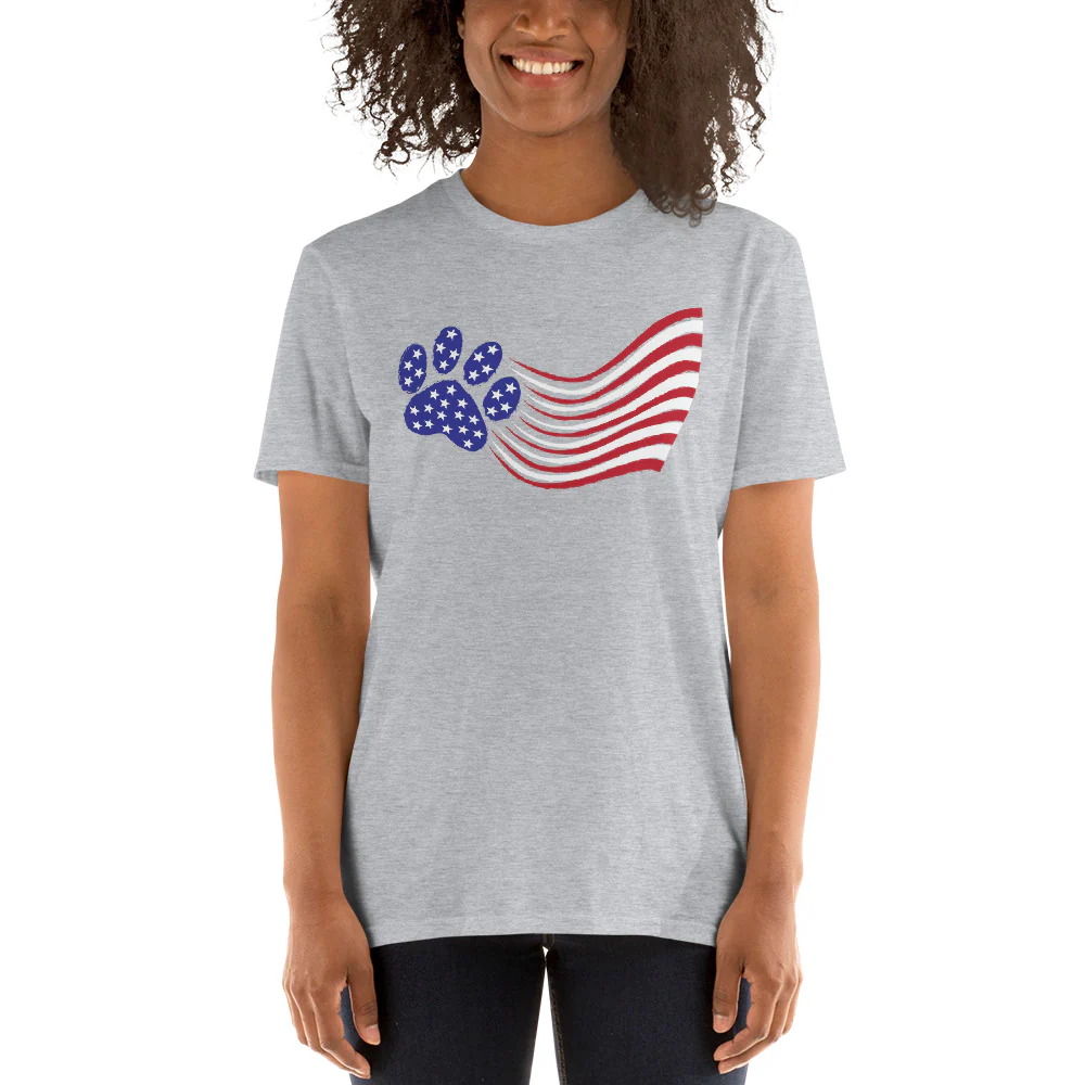 Paws and Stripes Flag T-Shirt - Image 6
