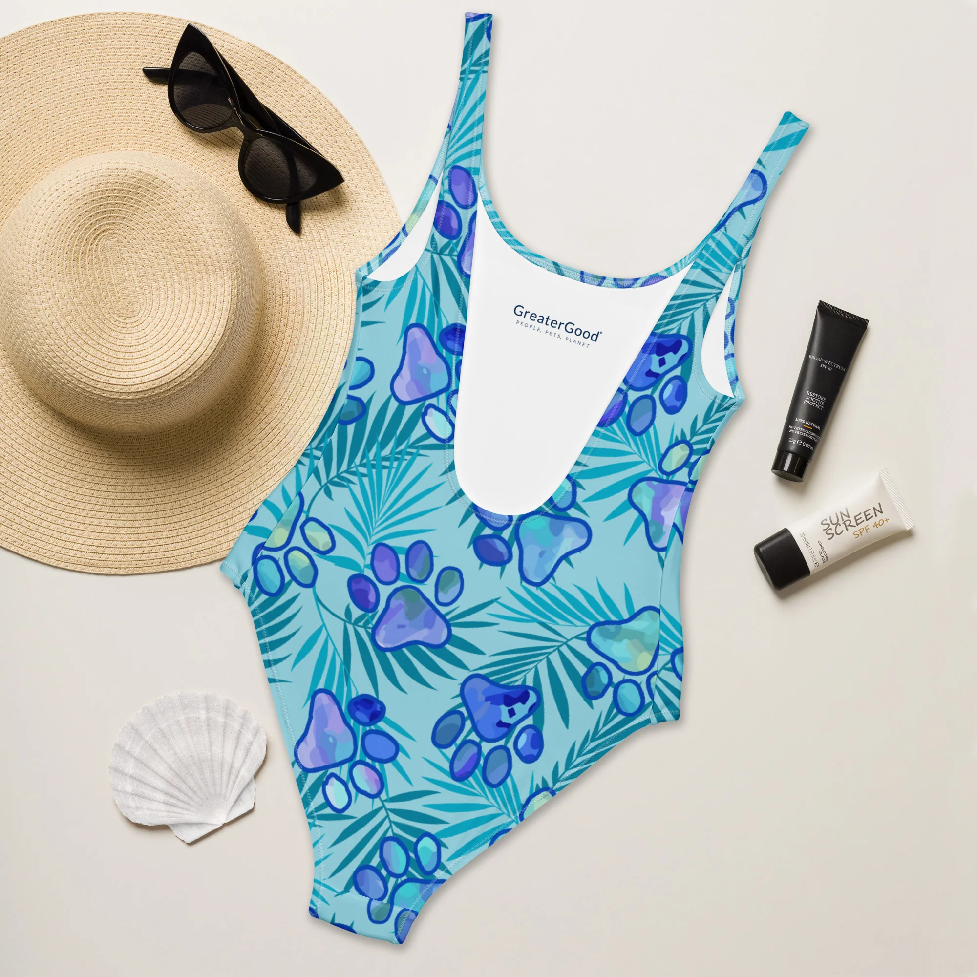 Paws & Palms One-Piece Swimsuit - Image 5