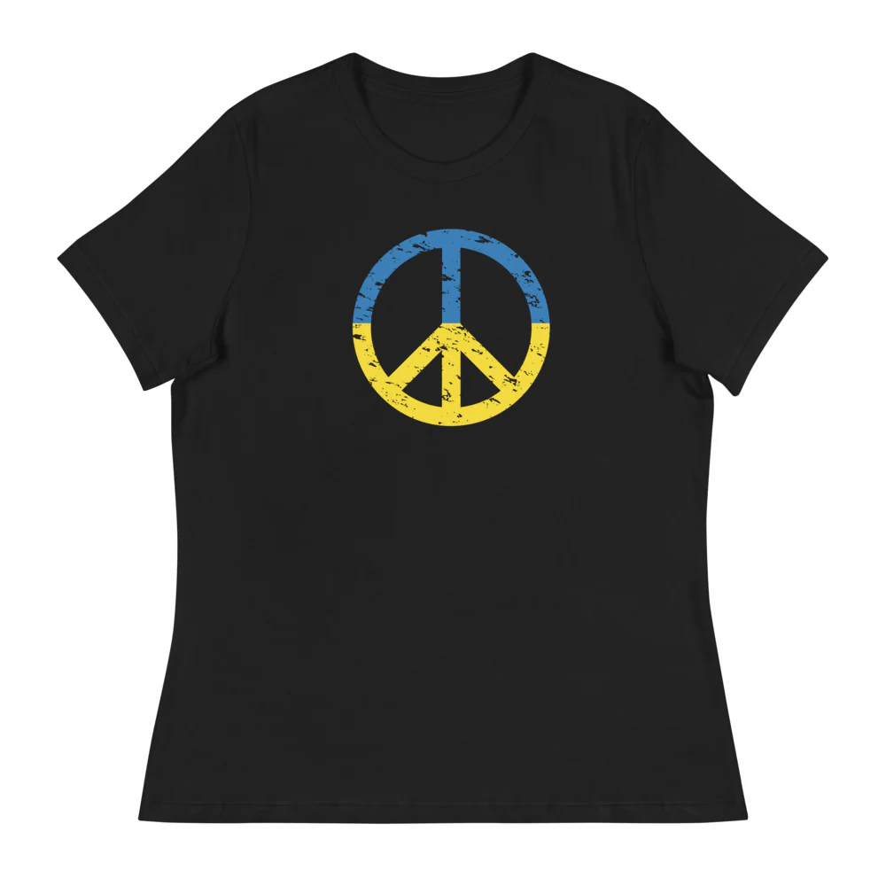 Peace in Ukraine Women's Relaxed T-Shirt - Image 4