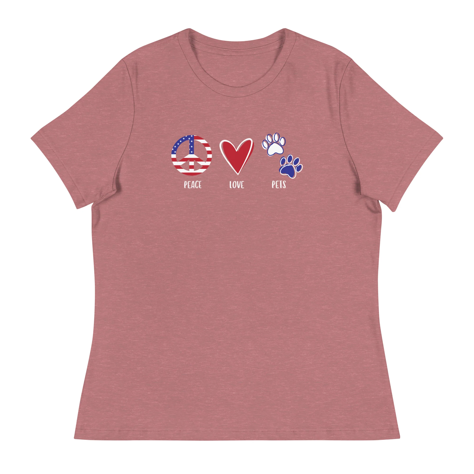 Peace Love & Pets Relaxed T-Shirt - Image 5