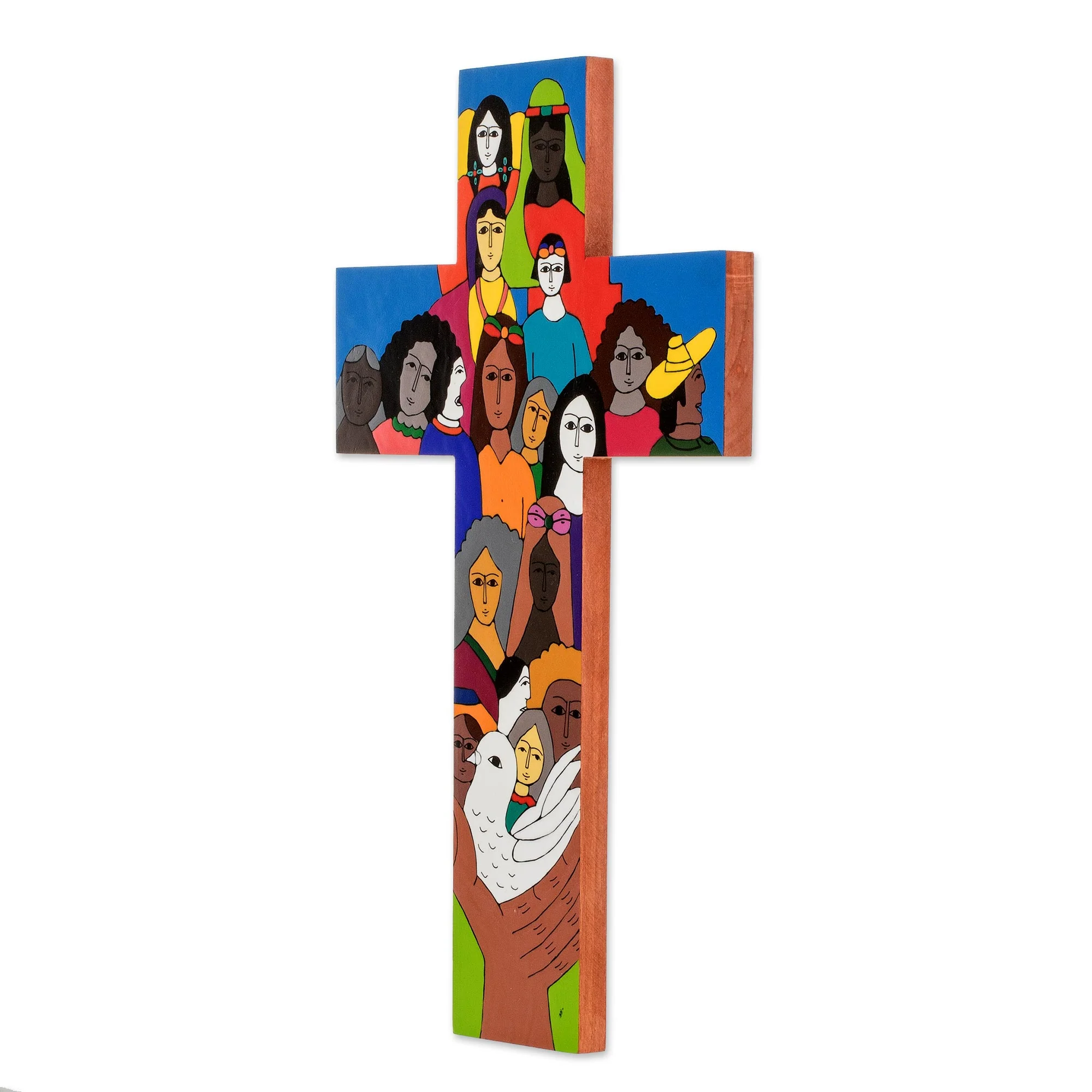 Peace on Earth Large Wood Wall Cross - Image 3
