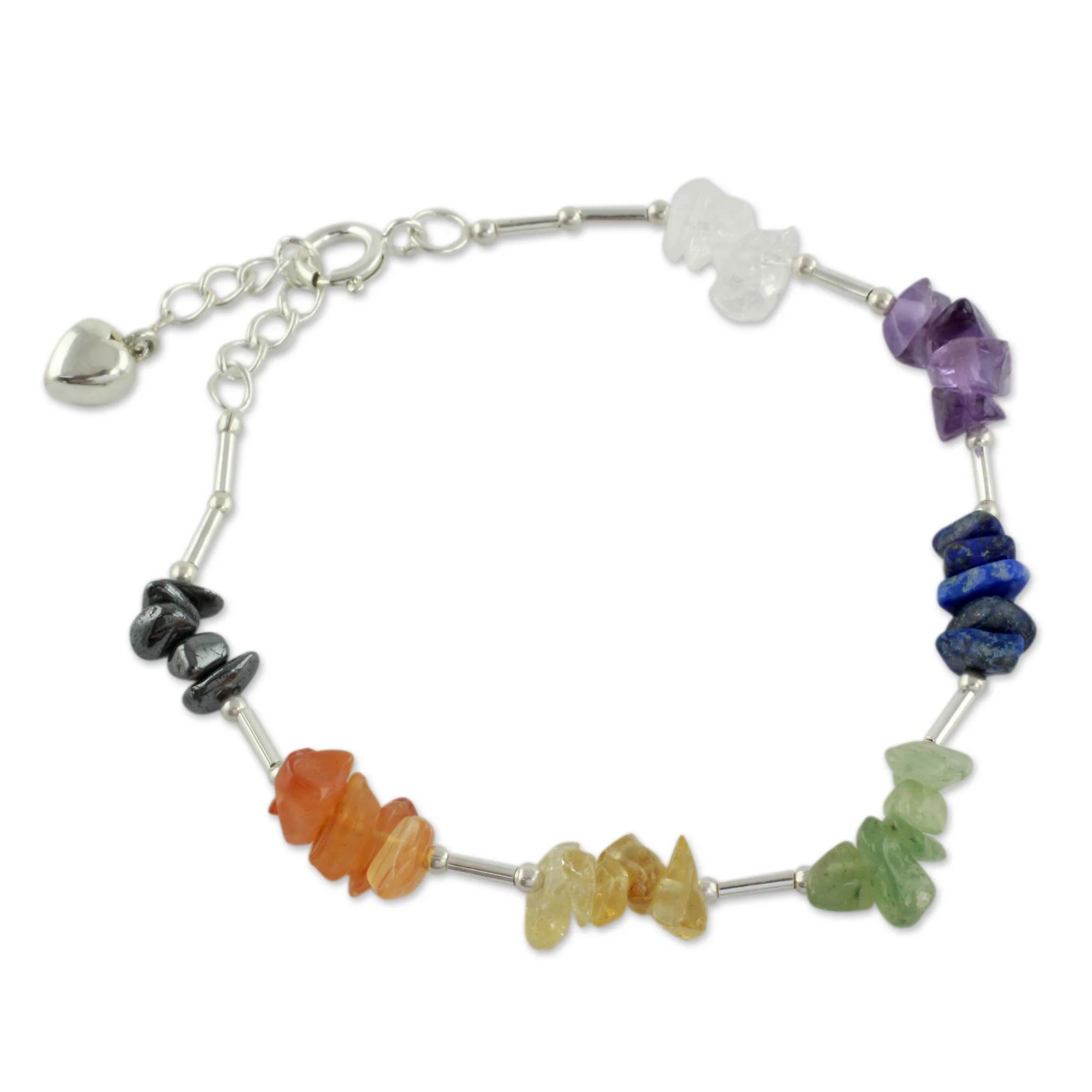 Peace Within Multi-gemstone & Sterling Bracelet - Image 2