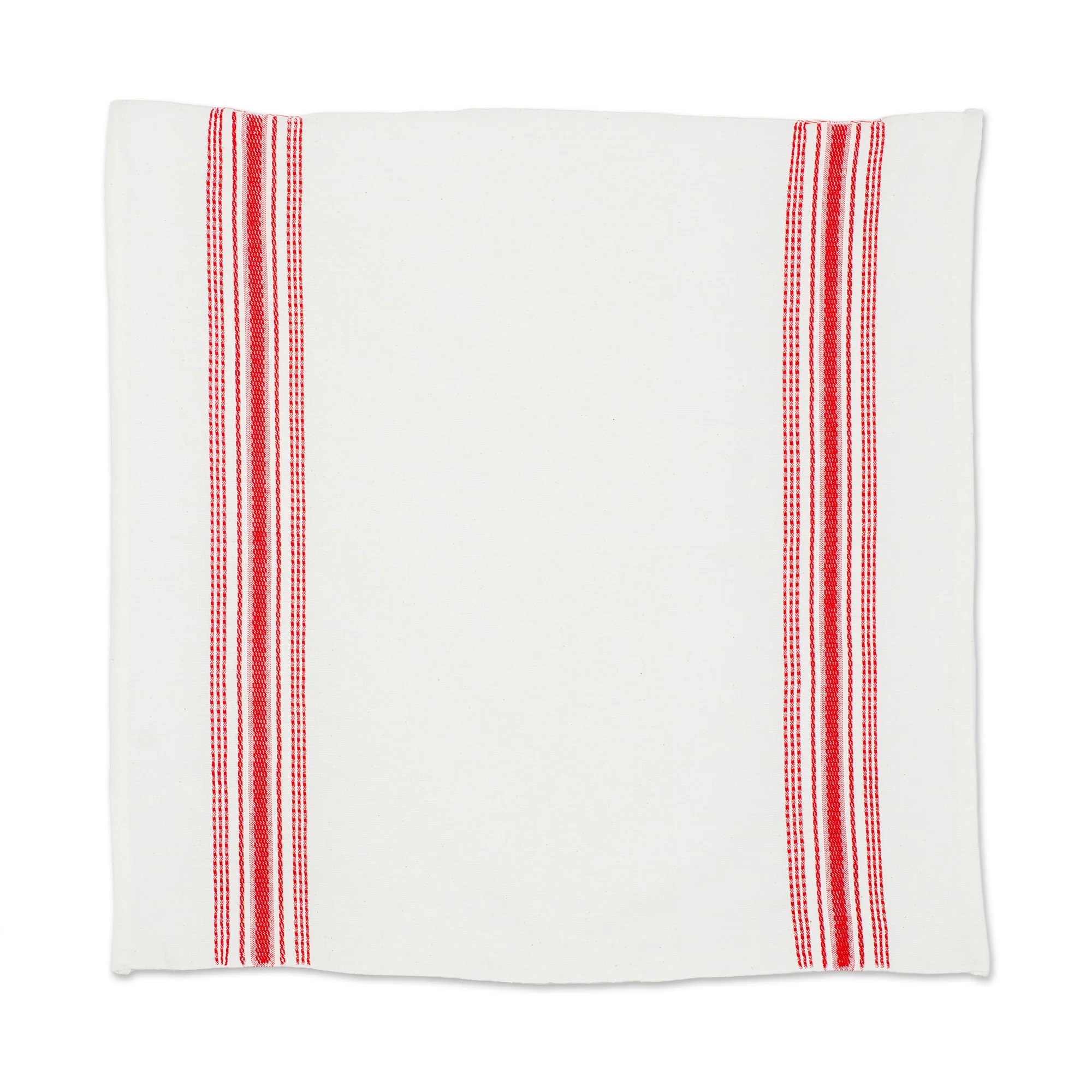 Peaceful Lines Red and White Striped Cotton Napkins (Set of 6) - Image 5