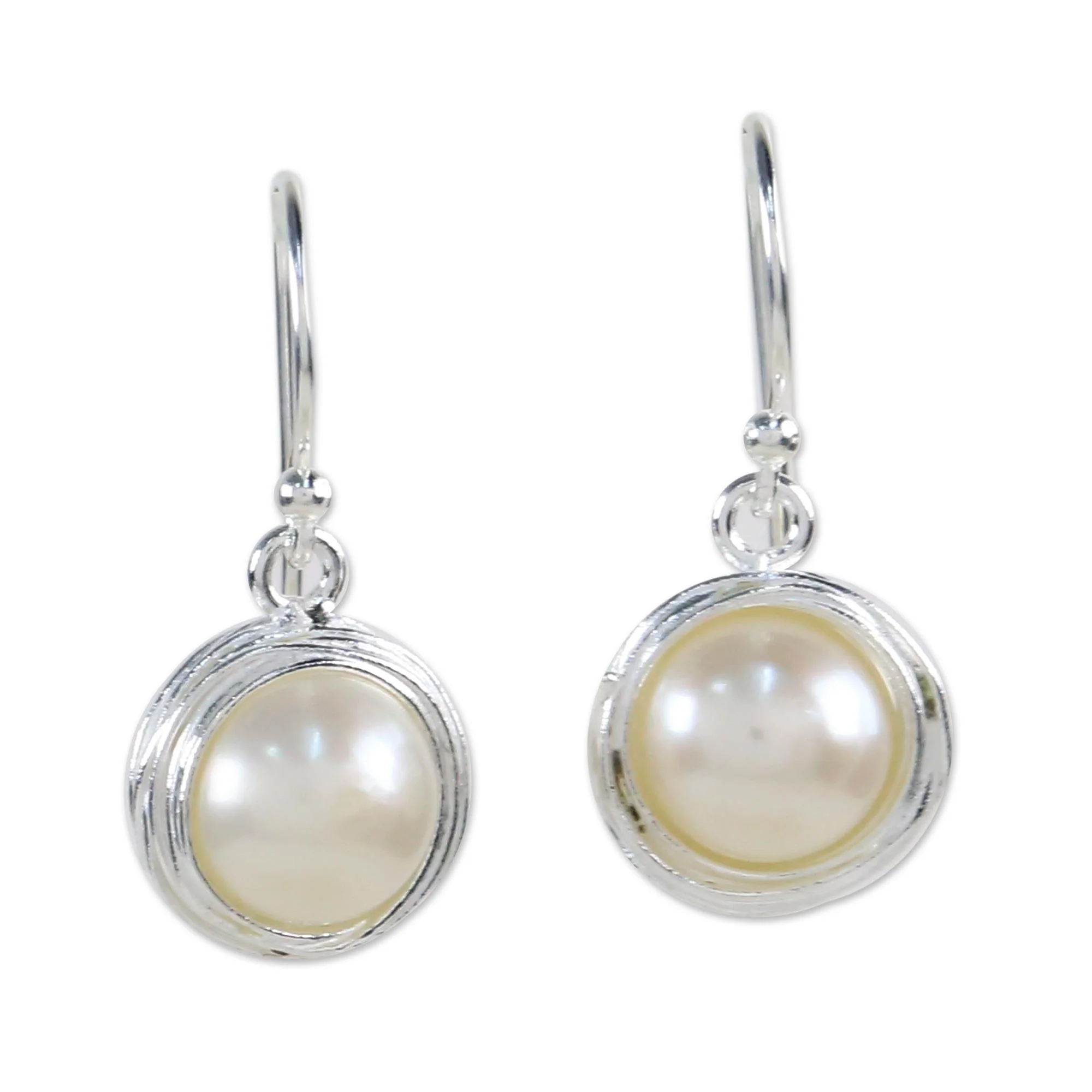 Pearl Radiance Cultured Pearl Dangle Earrings from Thailand - Image 2