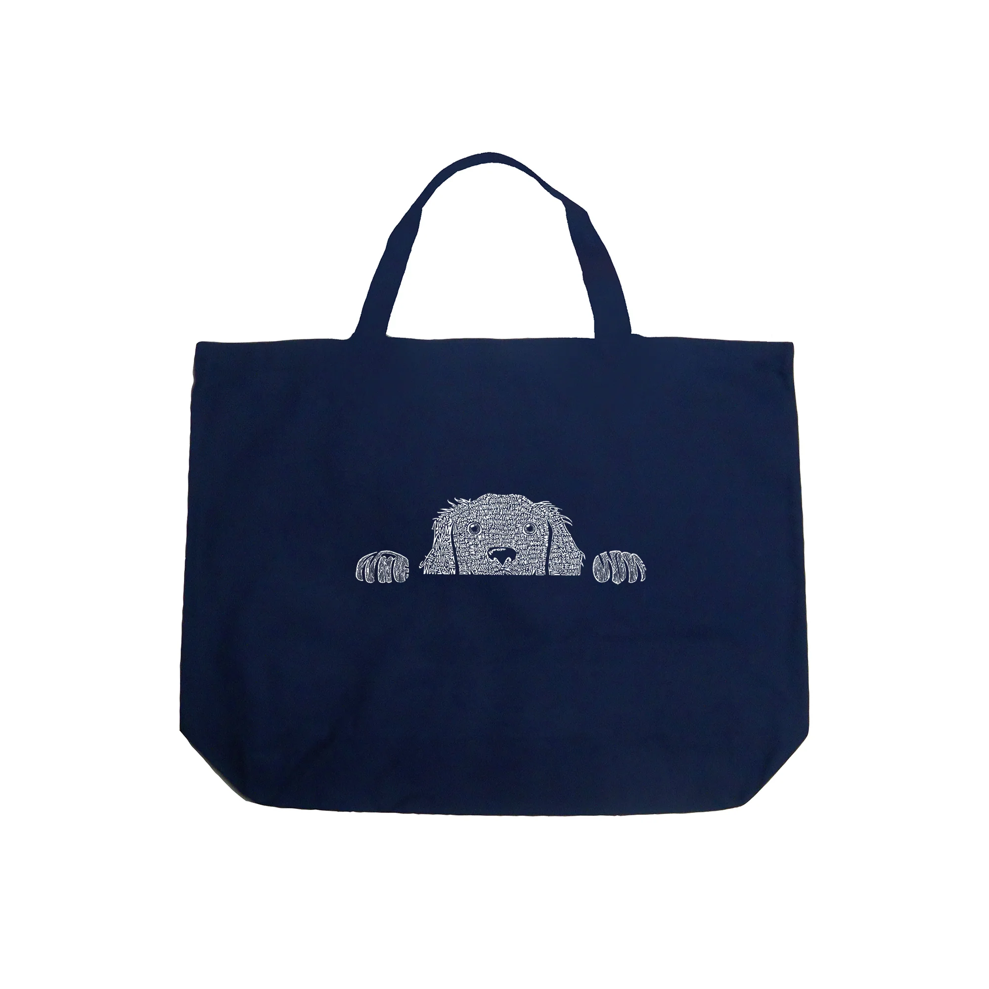 Peeking Dog  - Large Word Art Tote Bag - Image 4
