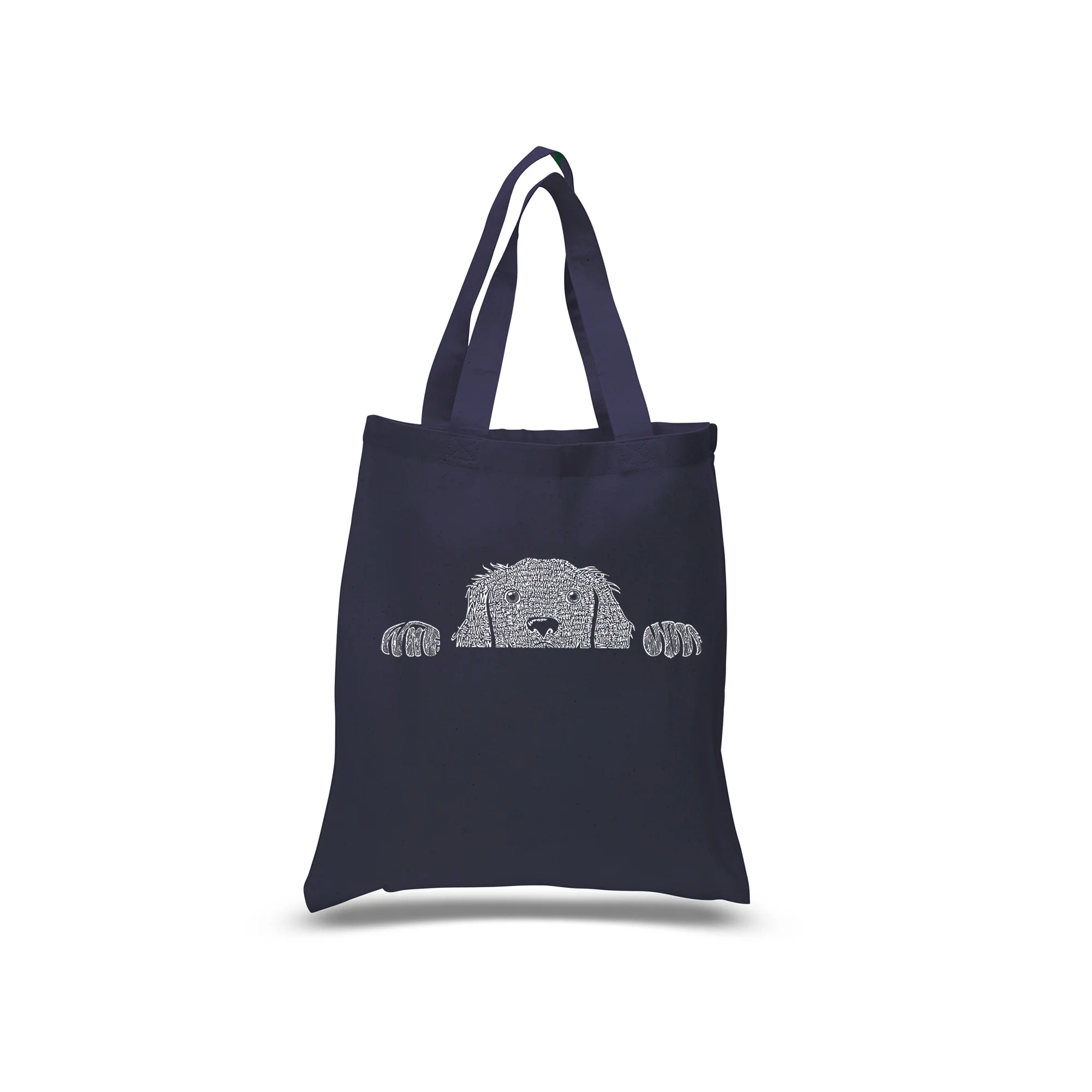 Peeking Dog  - Small Word Art Tote Bag - Image 3