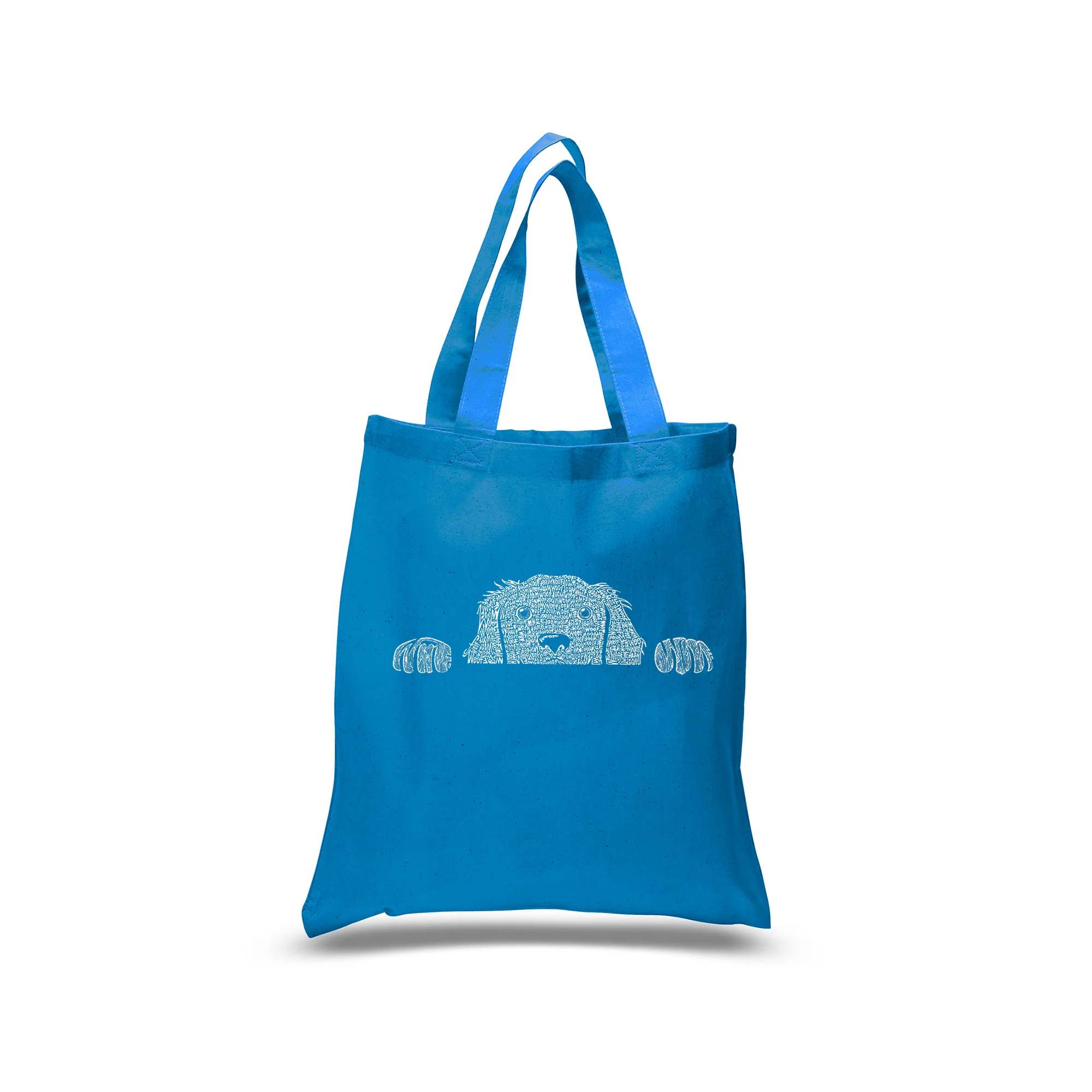 Peeking Dog  - Small Word Art Tote Bag - Image 4