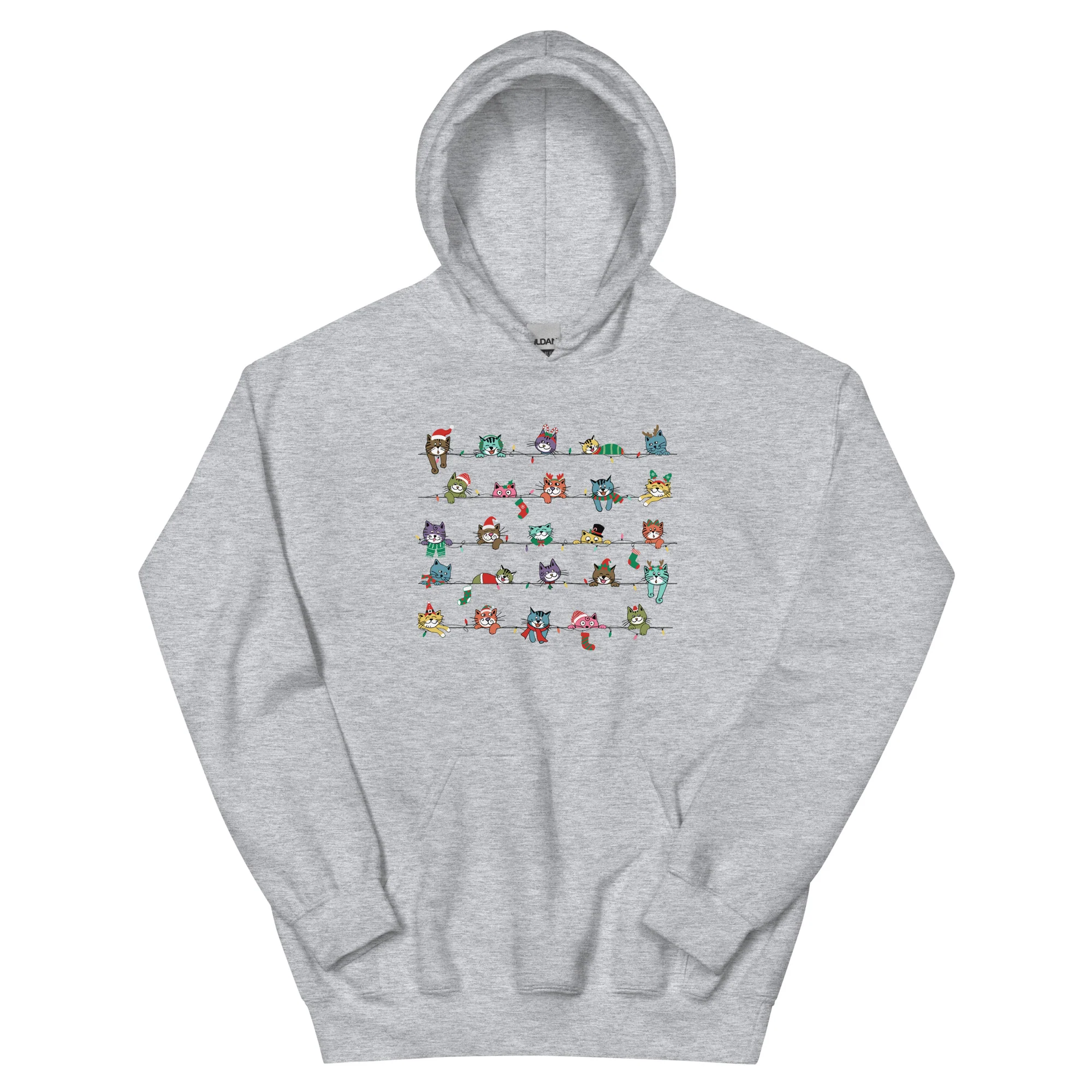 Peeping Pets Holiday Cats Hoodie - Image 10
