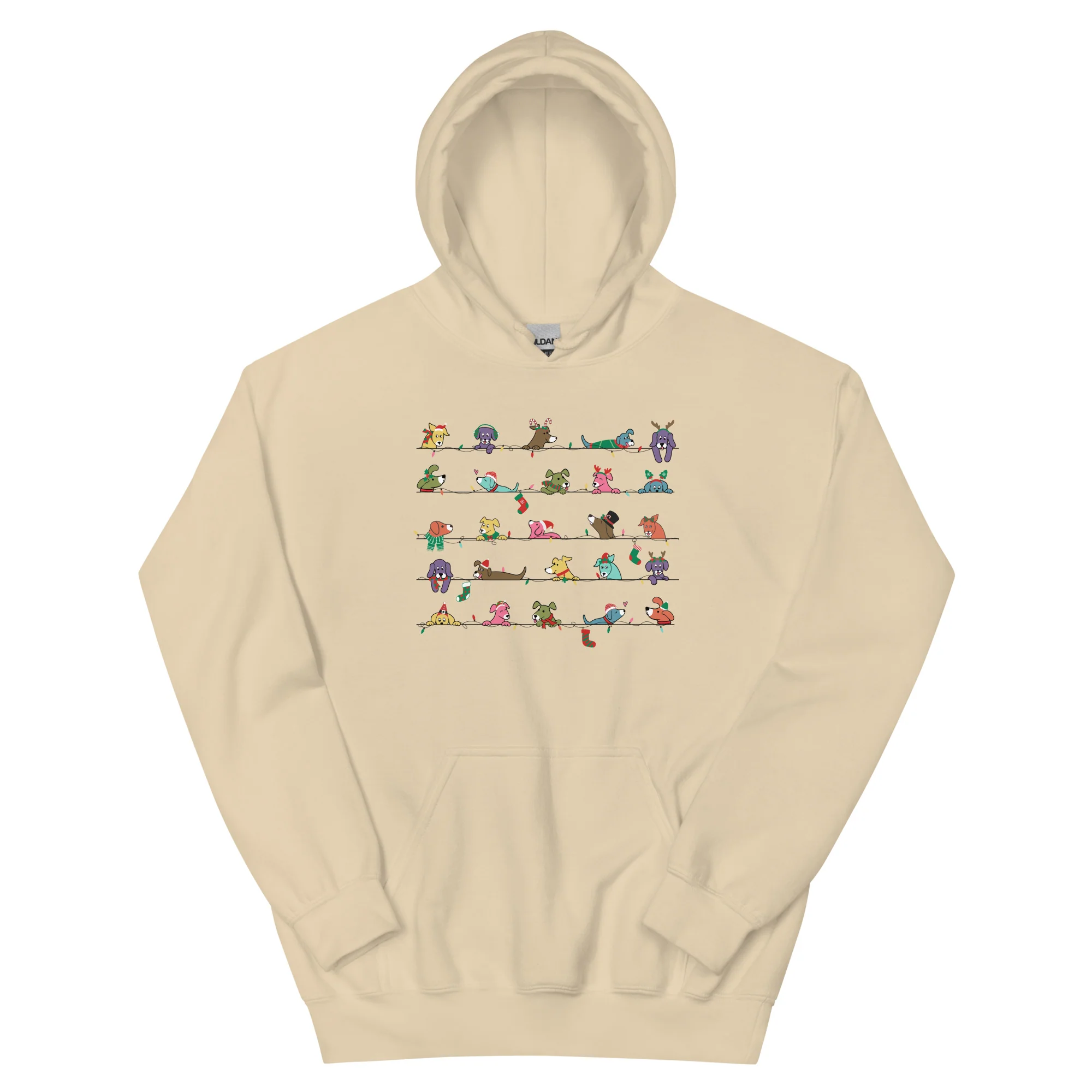 Peeping Pets Holiday Dogs Hoodie - Image 11