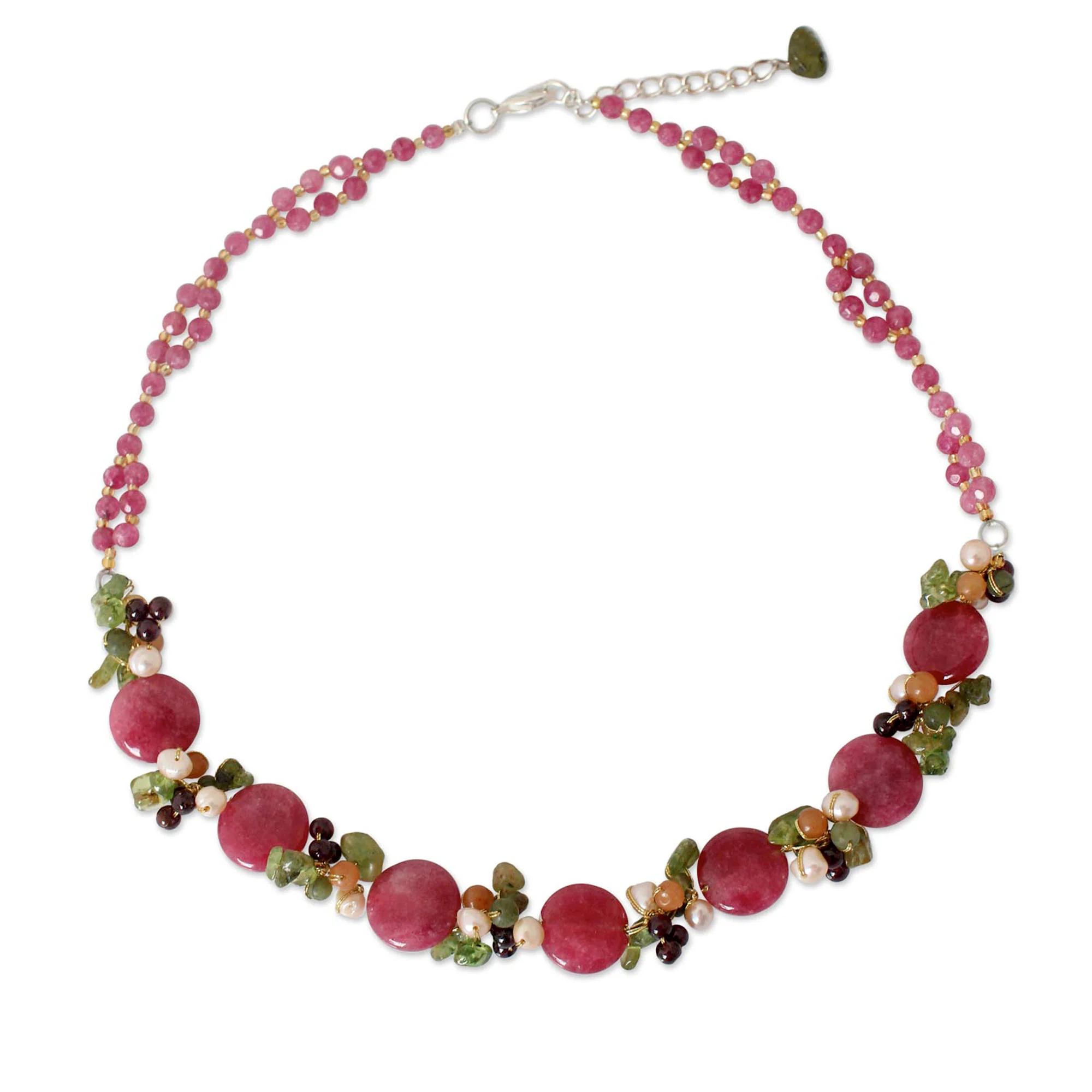 Peony Romance Beaded Necklace - Image 2