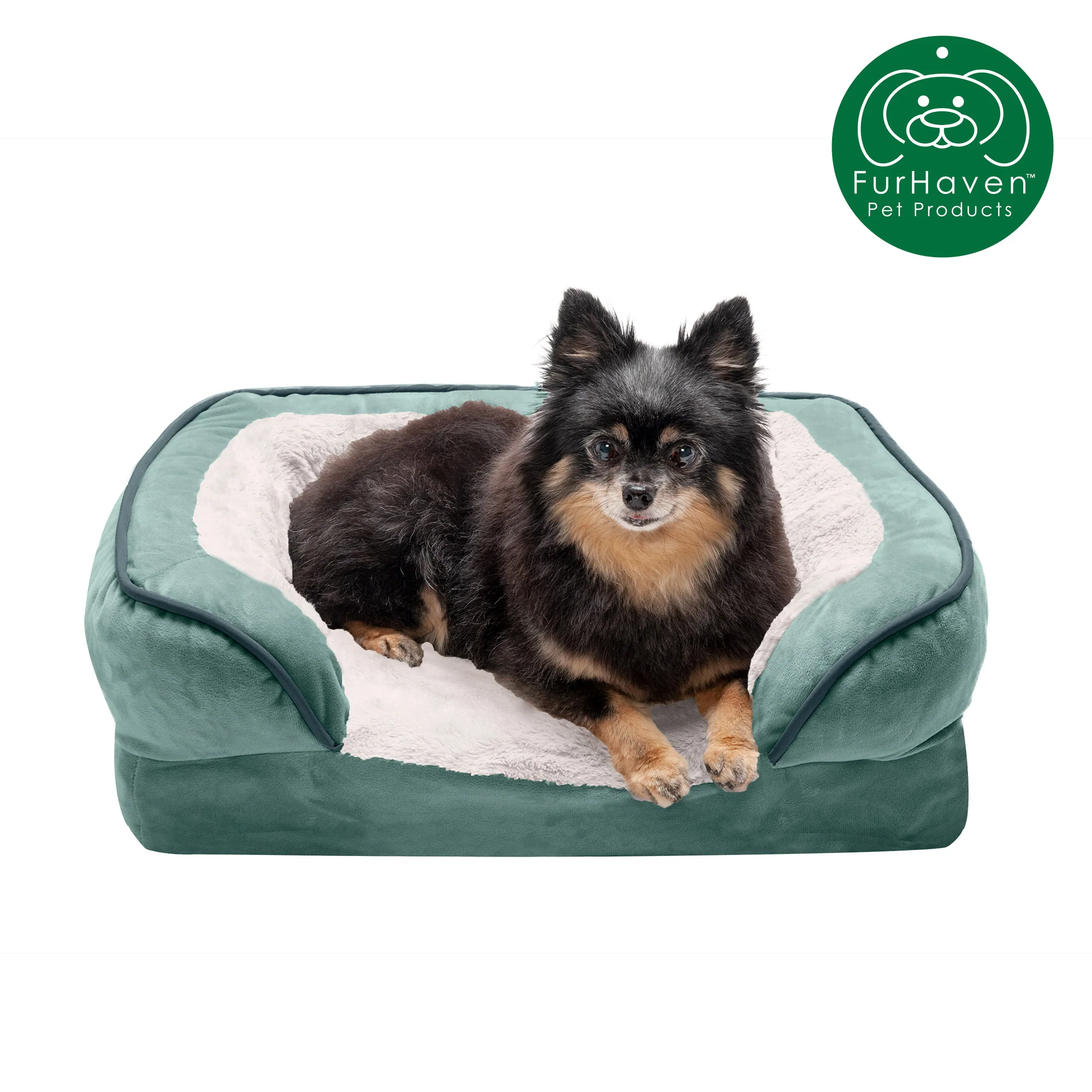 Perfect Comfort Velvet Waves Sofa-Style Couch Pet Bed - Image 15