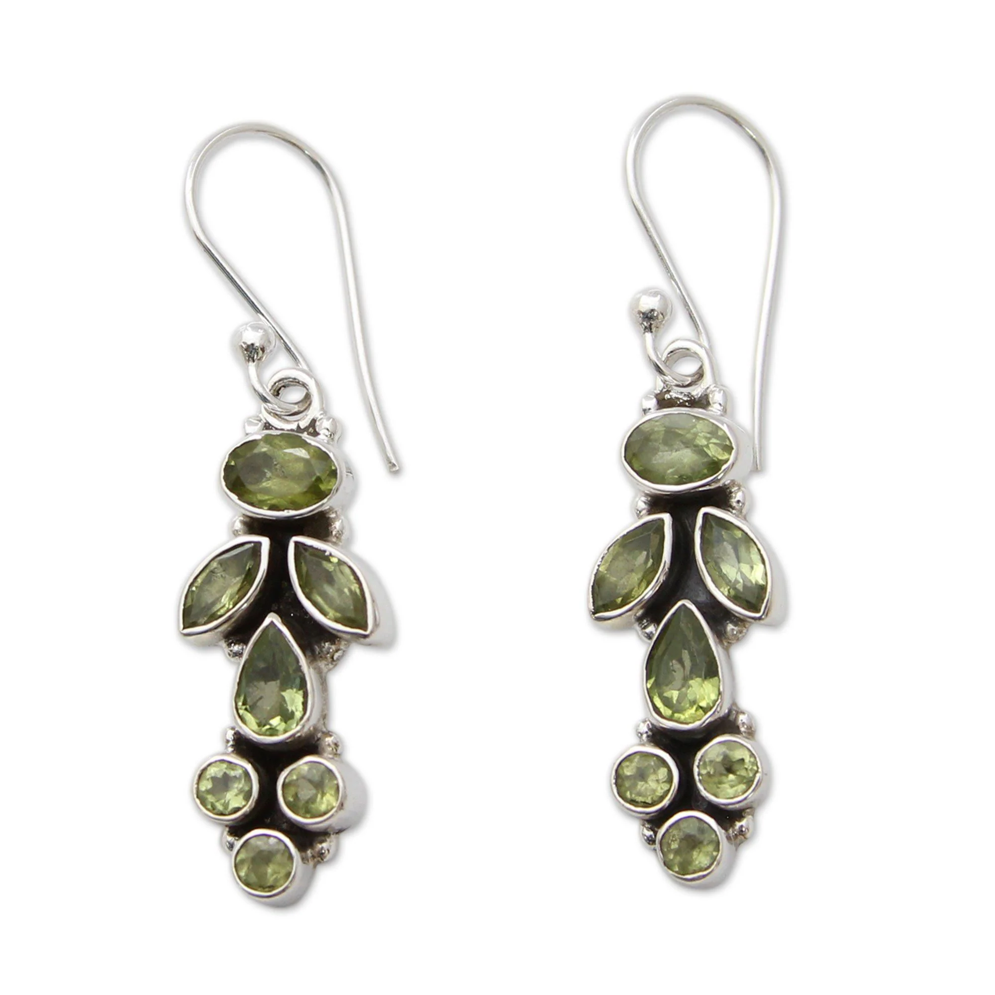 Peridot Sterling Silver Drop Earrings - Image 2