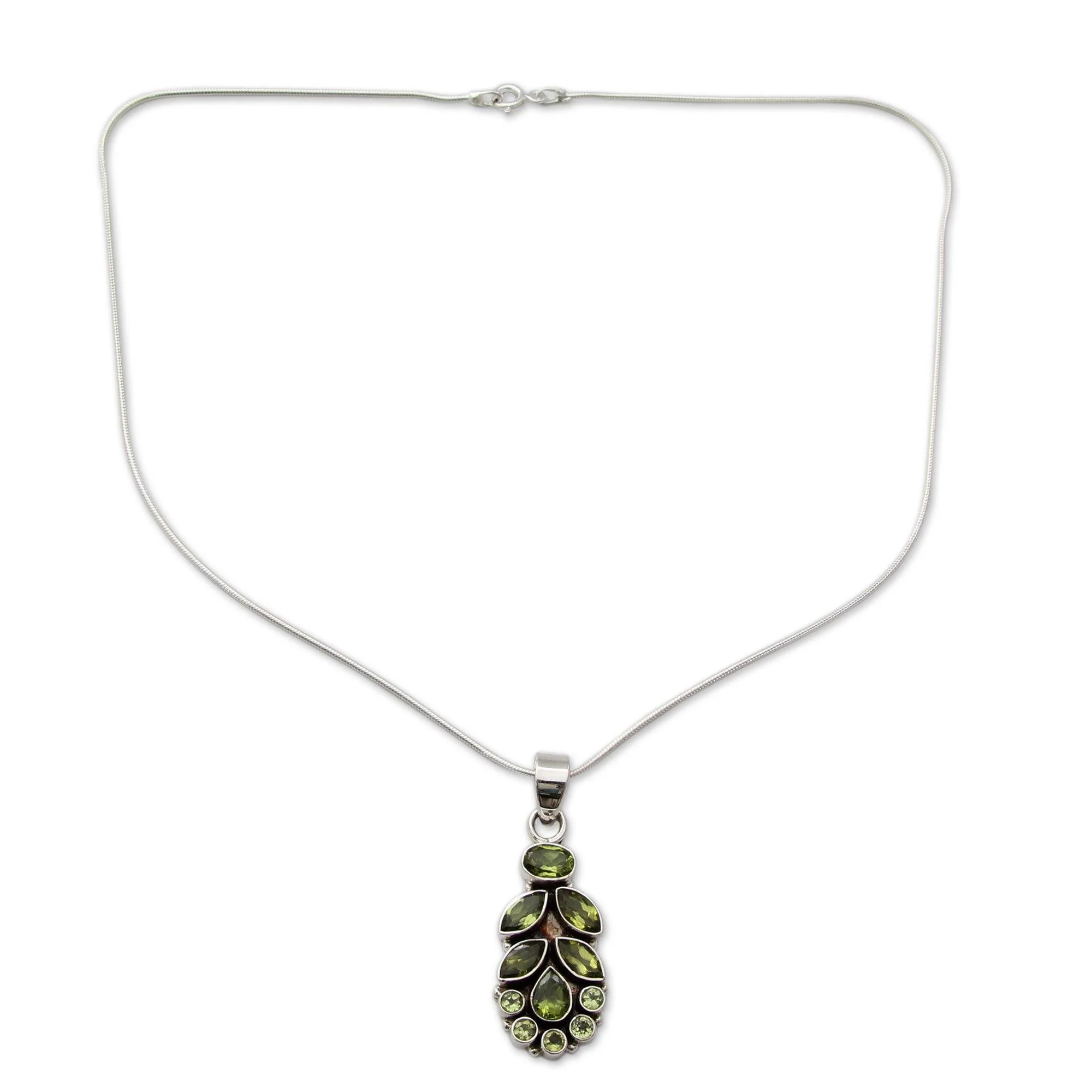 Peridot Sterling Silver Pendant Necklace - Image 2