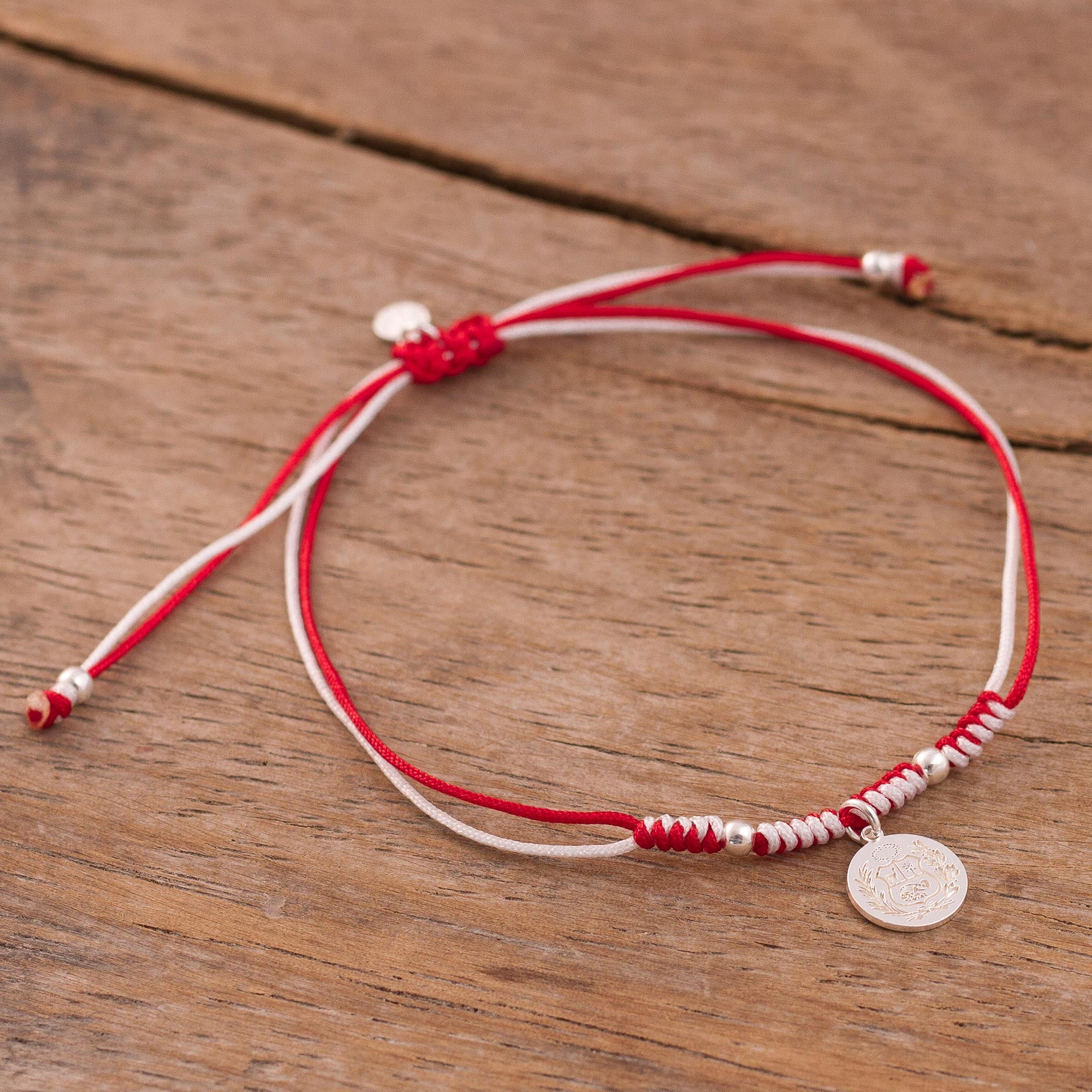 Peruvian Shield Sterling Peruvian Coat of Arms Charm Bracelet - Image 3